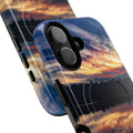 Sunset Lake Tough Magnetic Phone Case — Durable Magnetic Mount iPhone Case with Scenic Reflection Design