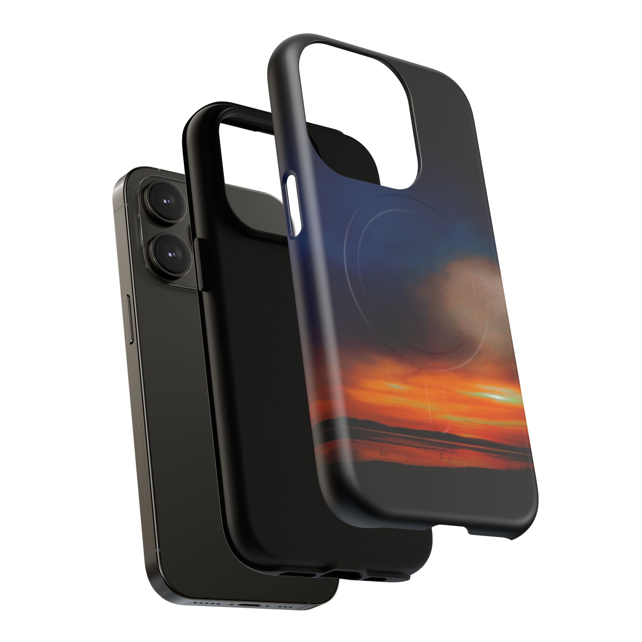 Mangawhai Sunset Magnetic Phone Case — New Zealand Coastal Sunset Design