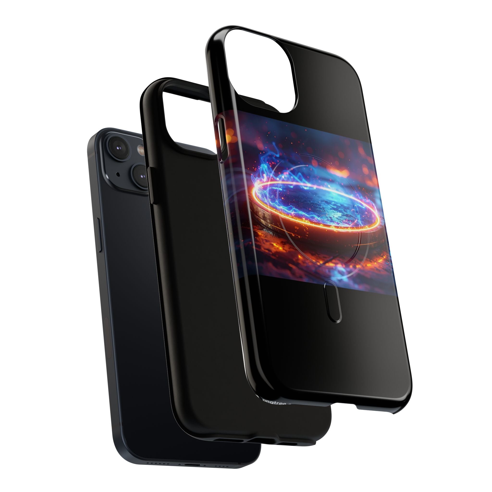Phone Case - Magnetic Tough Case with Fiery Energy Portal Design