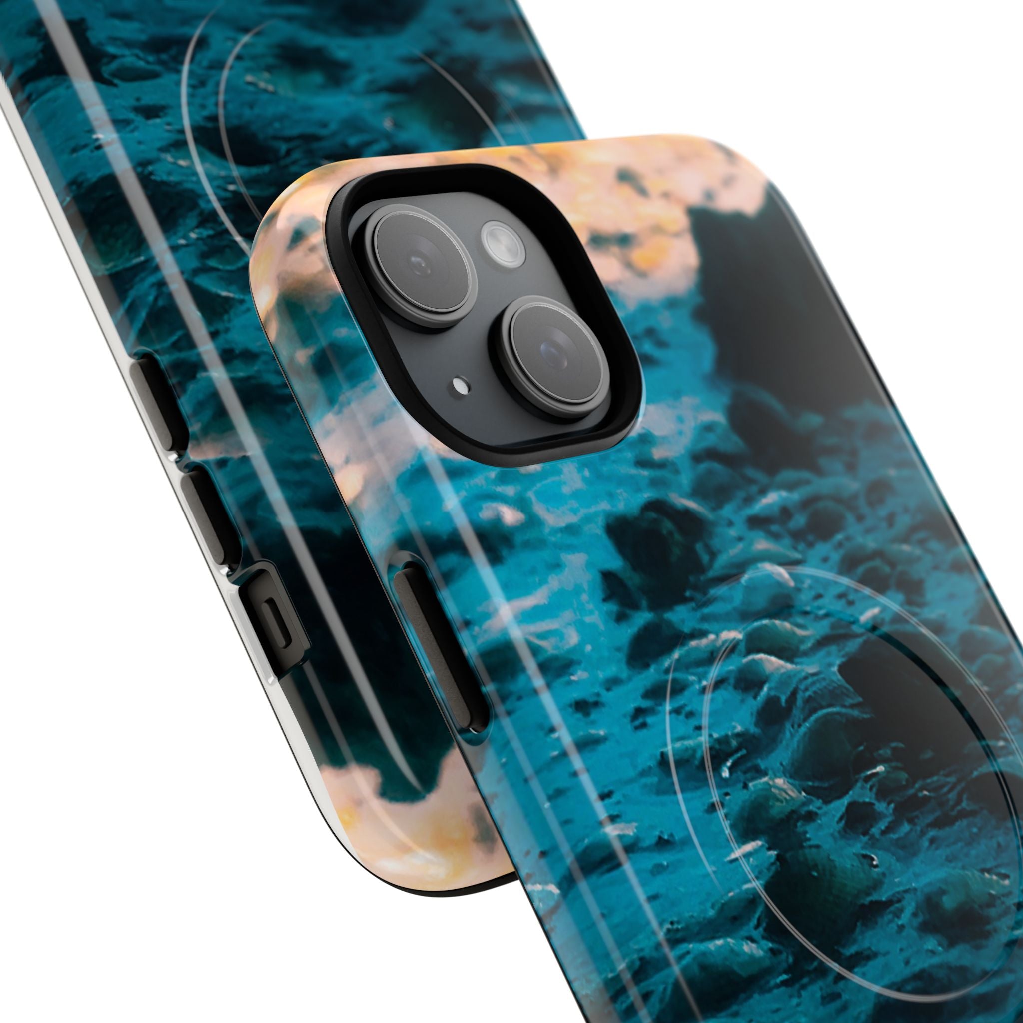 Ocean Waves Tough Magnetic Phone Case — Protective MagSafe-Compatible Sea Print