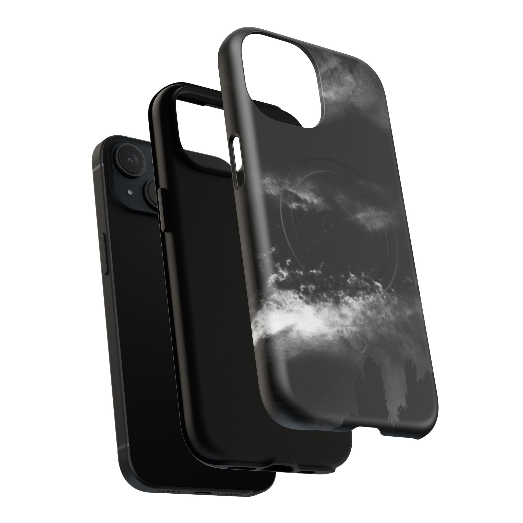 MagSafe Phone Case — Black Storm Cloud Design