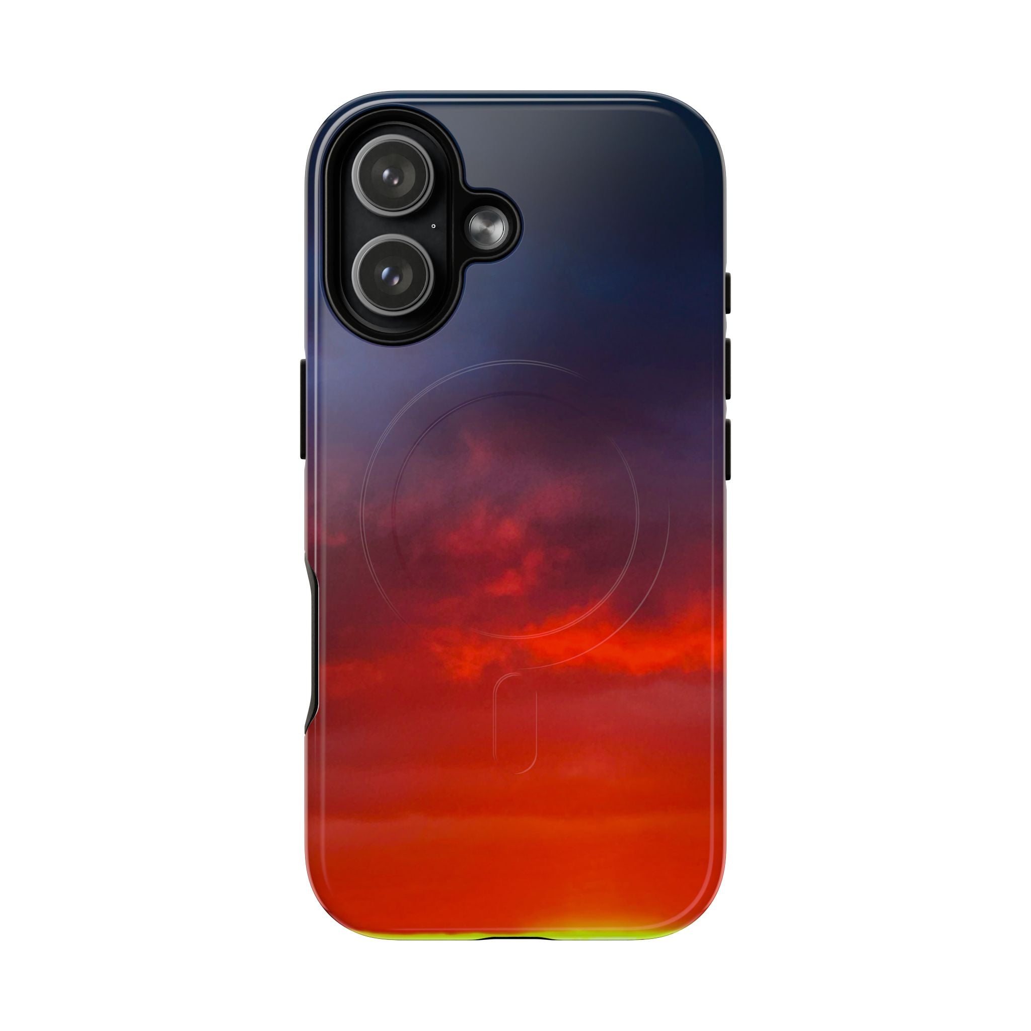New Zealand Sunset Red & Dark Blue Magnetic Phone Case