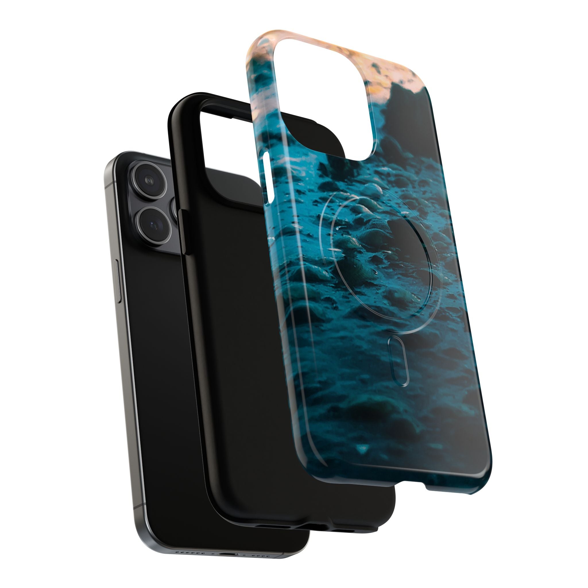 Ocean Waves Tough Magnetic Phone Case — Protective MagSafe-Compatible Sea Print