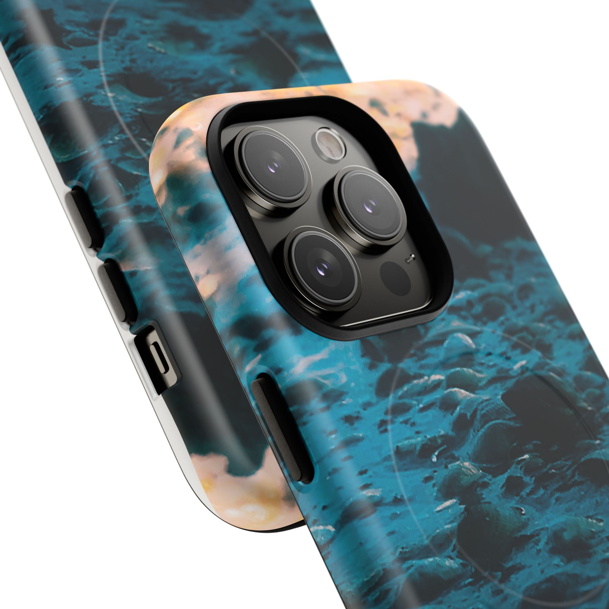 Ocean Waves Tough Magnetic Phone Case — Protective MagSafe-Compatible Sea Print