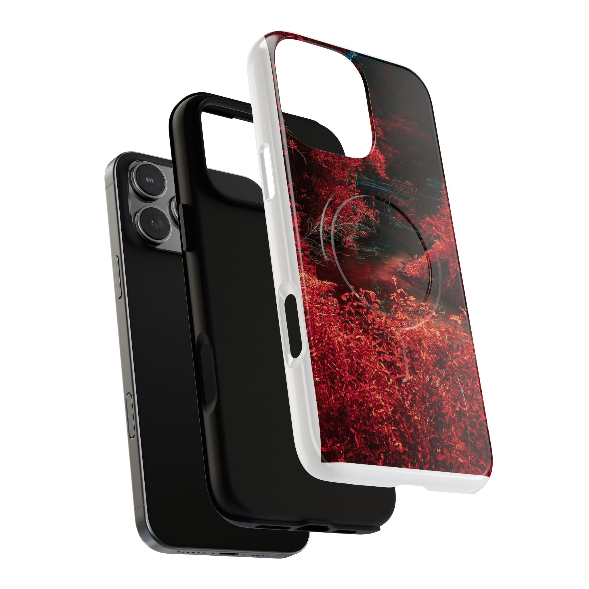 MagSafe Tough Case — Red Forest Abstract Magnetic Phone Cover