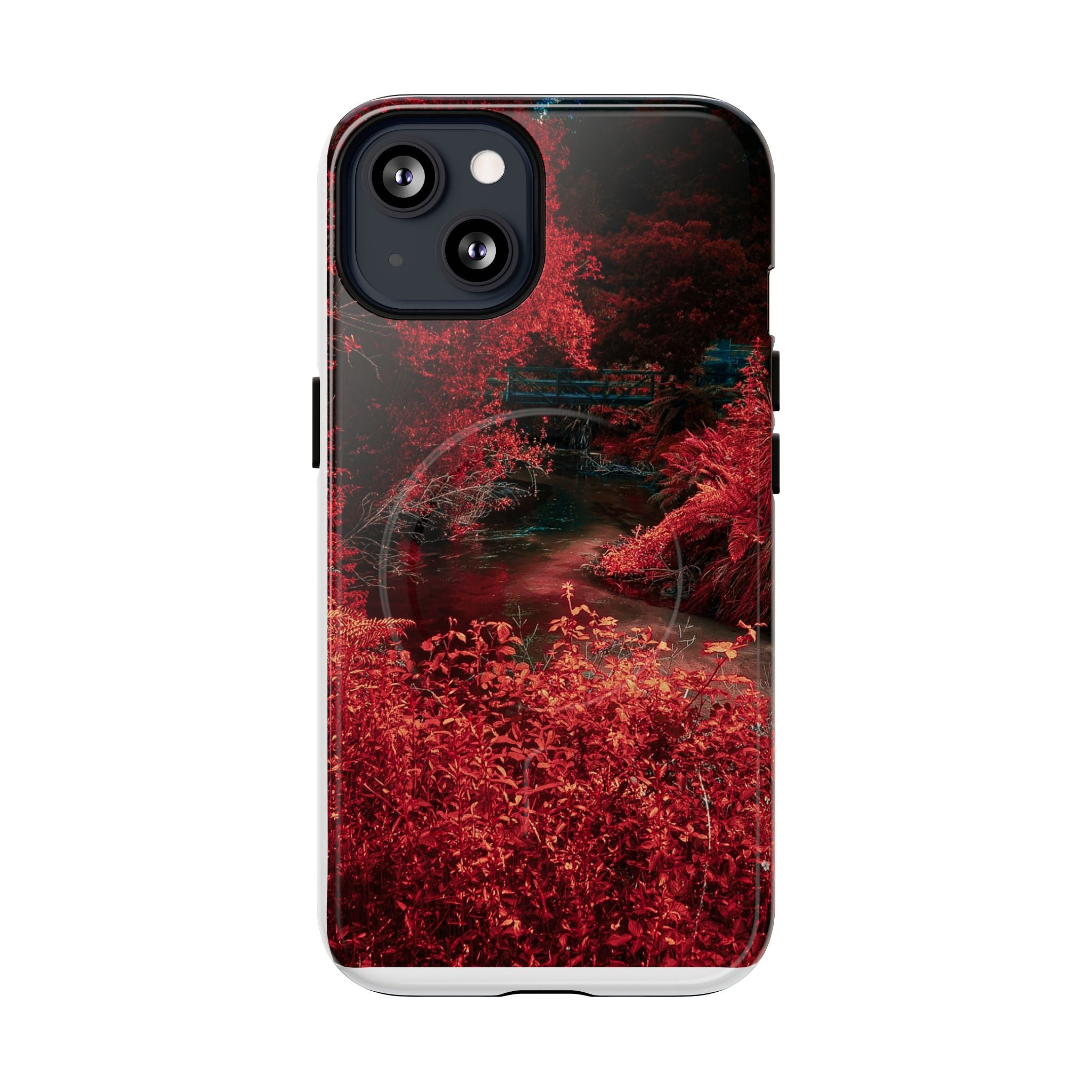 MagSafe Tough Case — Red Forest Abstract Magnetic Phone Cover