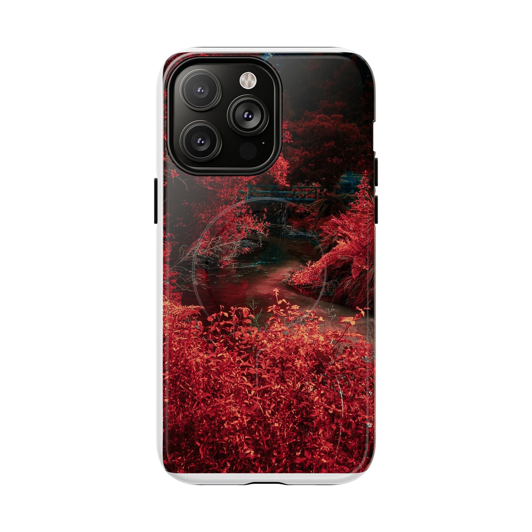 MagSafe Tough Case — Red Forest Abstract Magnetic Phone Cover