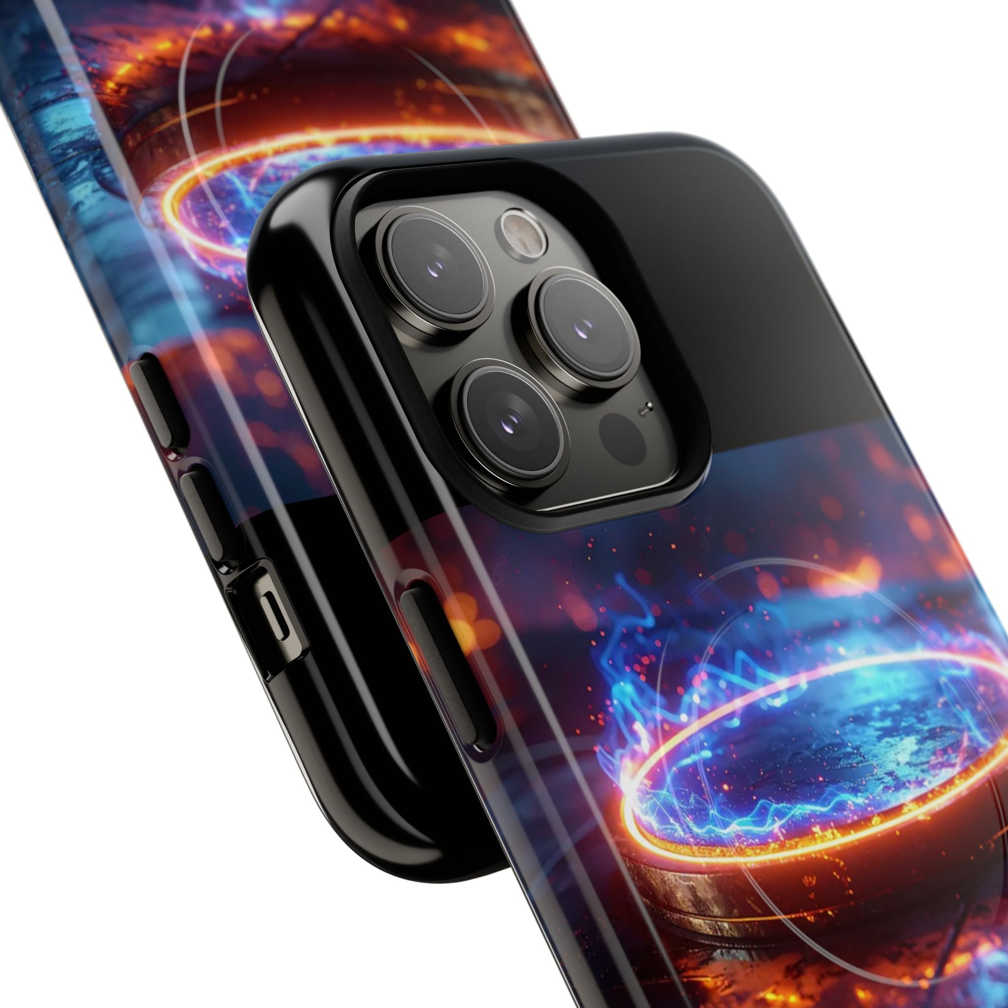 Phone Case - Magnetic Tough Case with Fiery Energy Portal Design