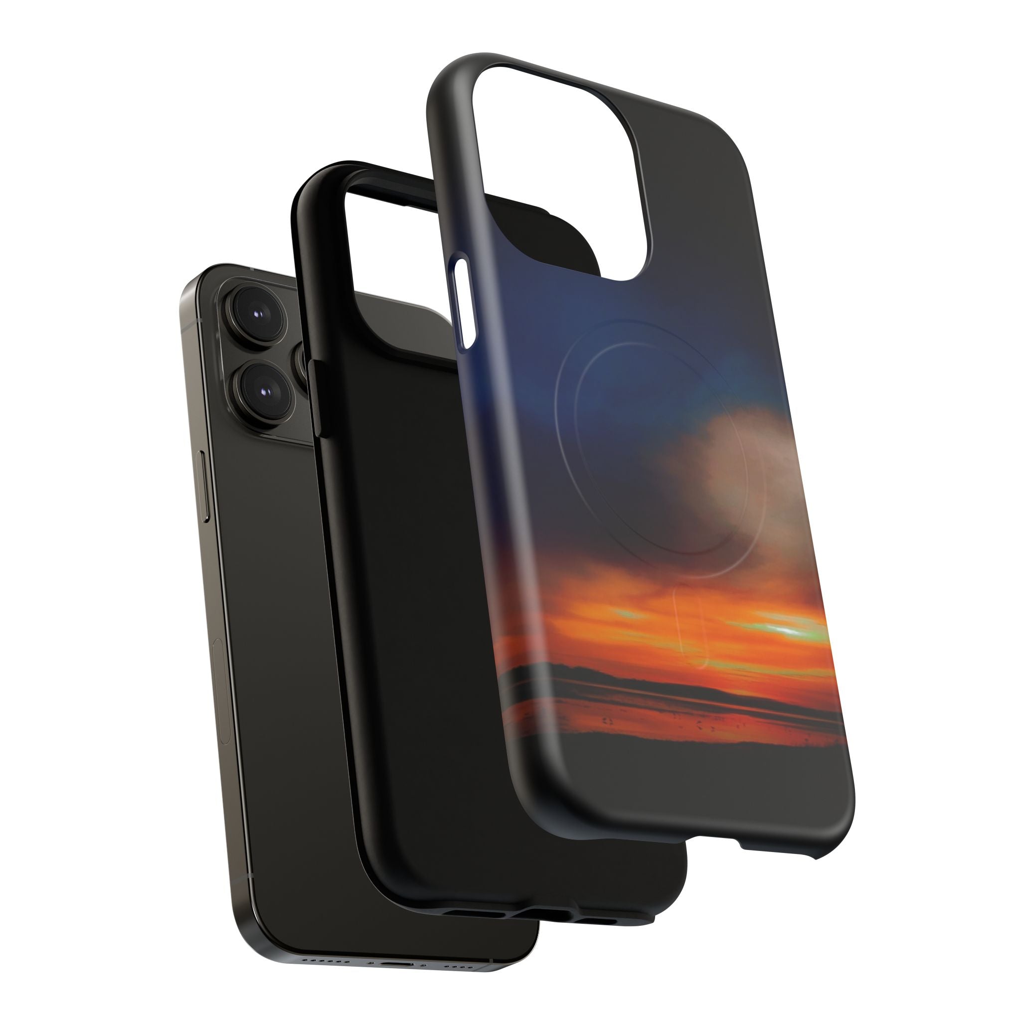 Mangawhai Sunset Magnetic Phone Case — New Zealand Coastal Sunset Design