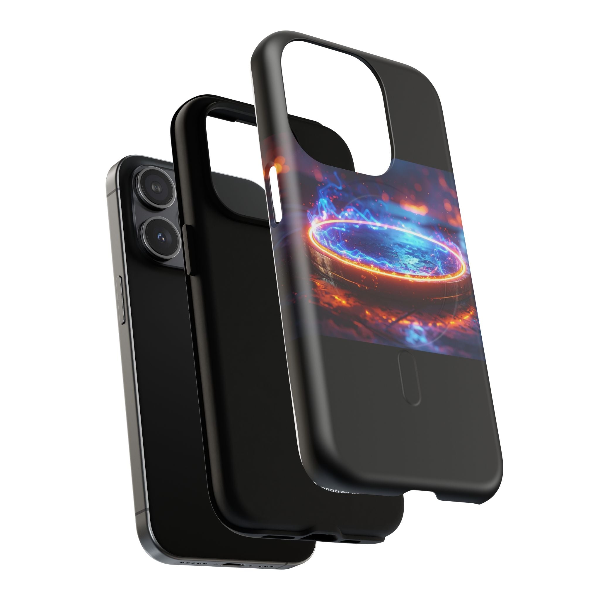 Phone Case - Magnetic Tough Case with Fiery Energy Portal Design