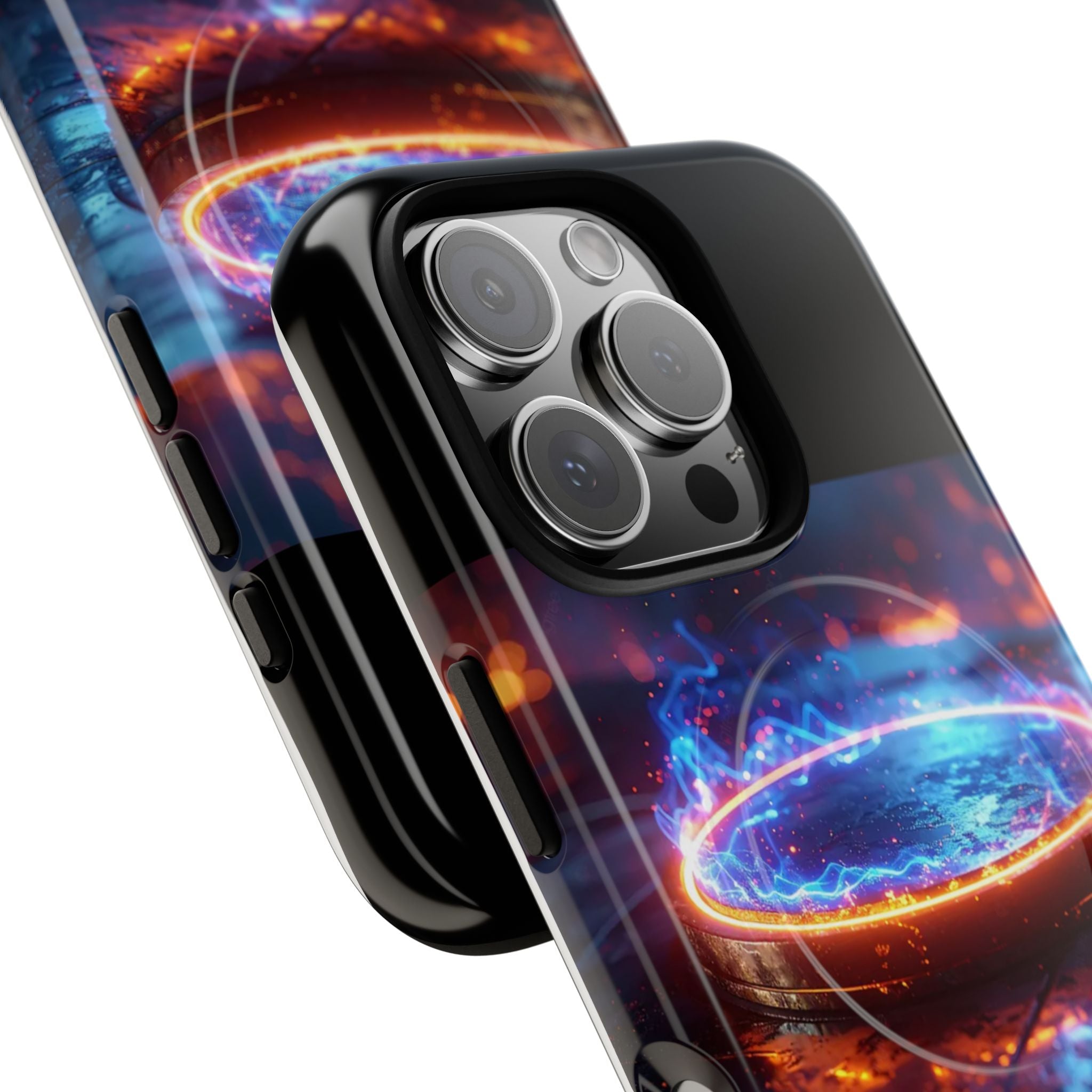 Phone Case - Magnetic Tough Case with Fiery Energy Portal Design