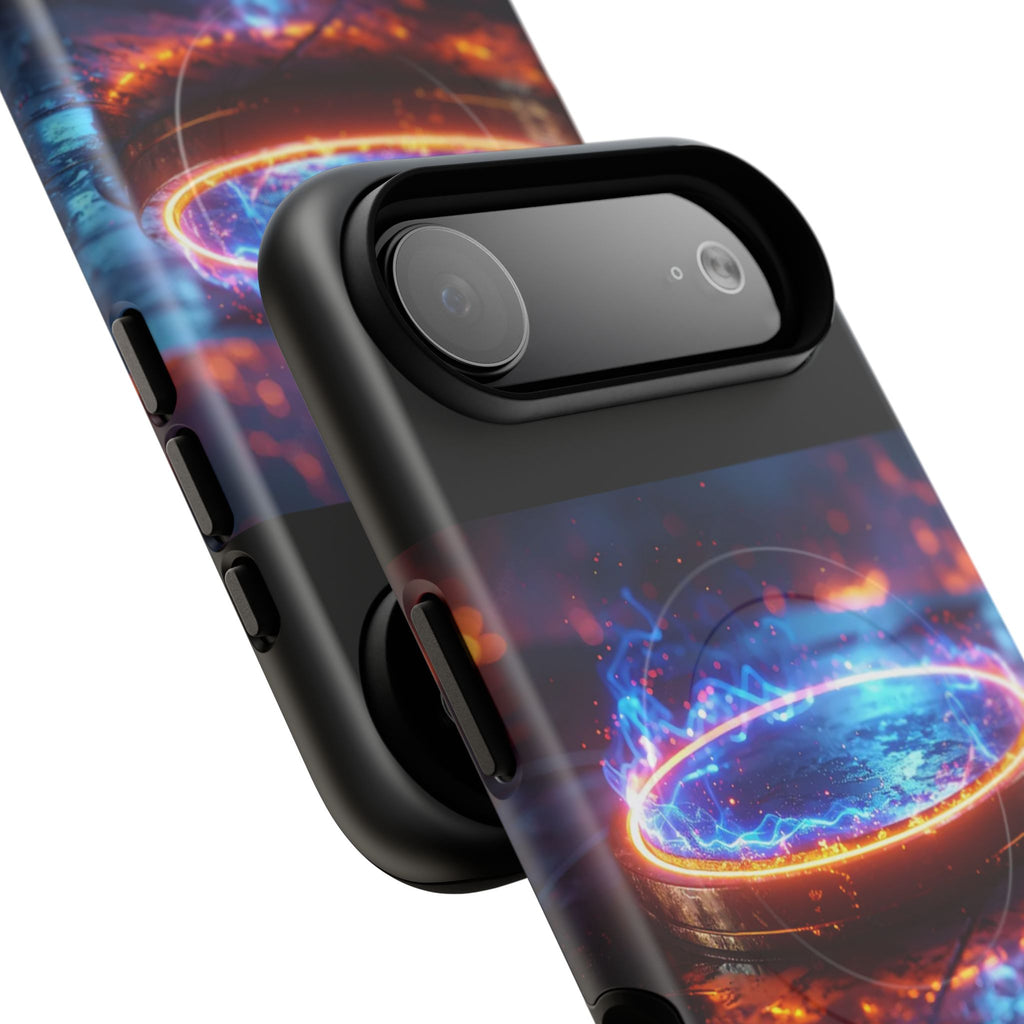 Phone Case - Magnetic Tough Case with Fiery Energy Portal Design