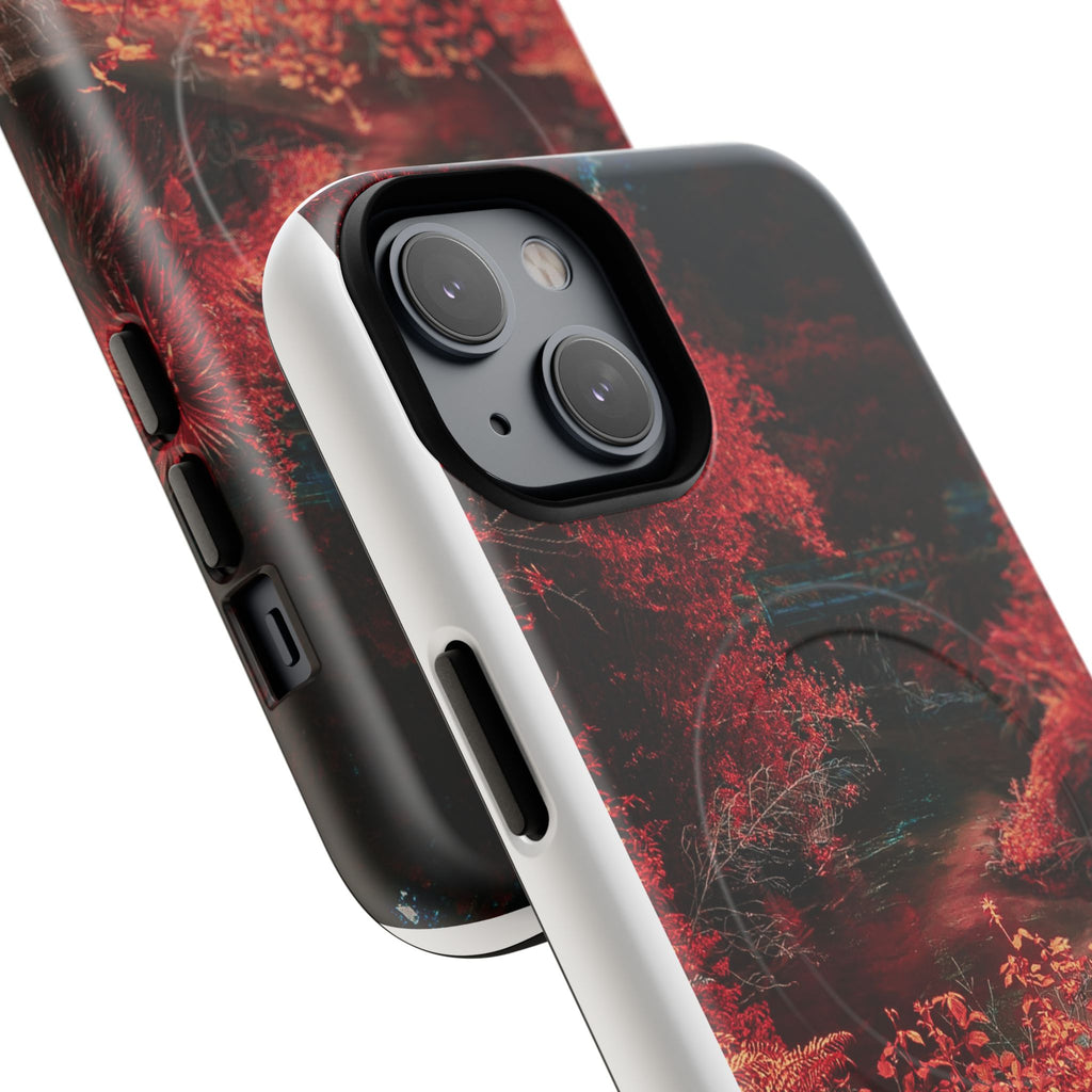 MagSafe Tough Case — Red Forest Abstract Magnetic Phone Cover
