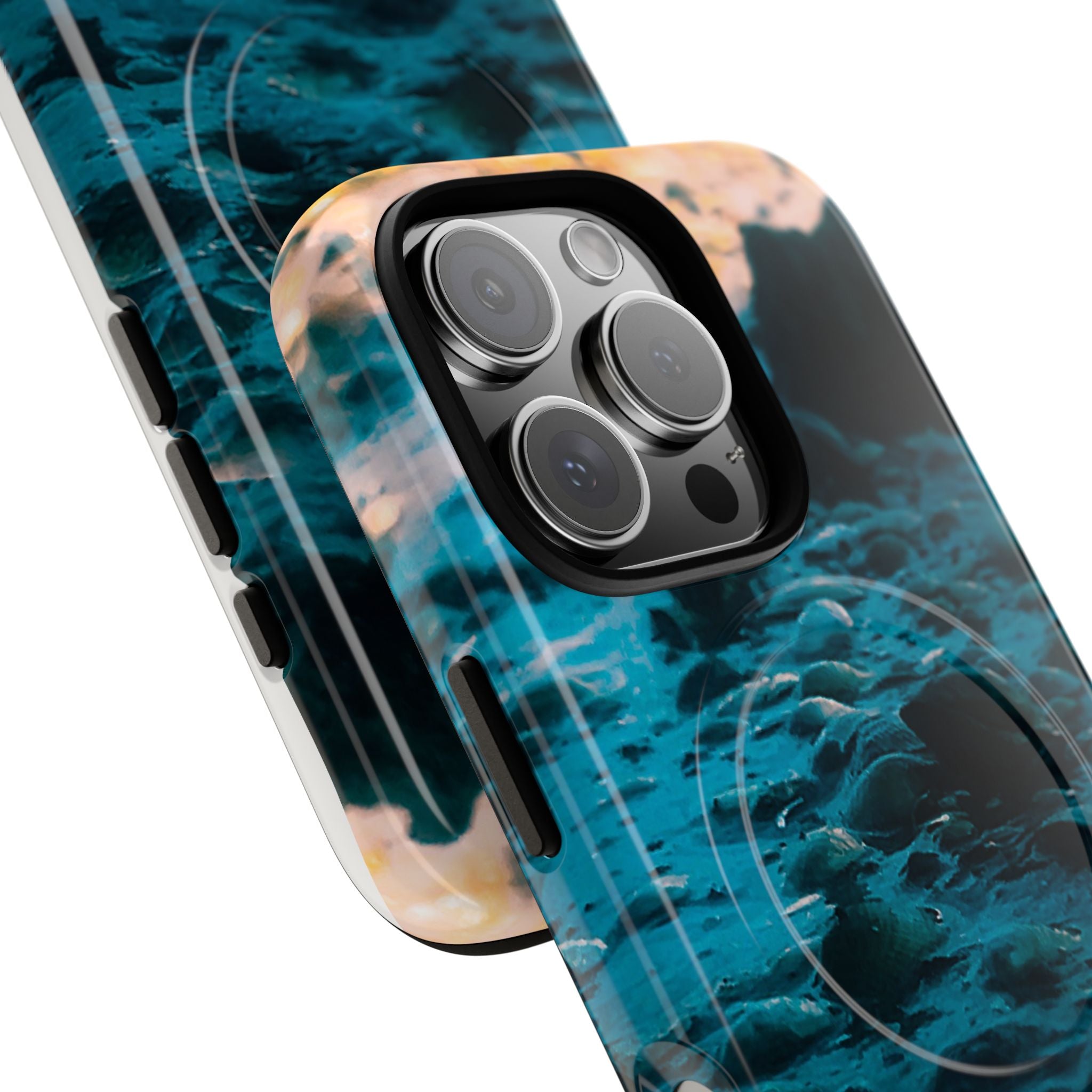 Ocean Waves Tough Magnetic Phone Case — Protective MagSafe-Compatible Sea Print