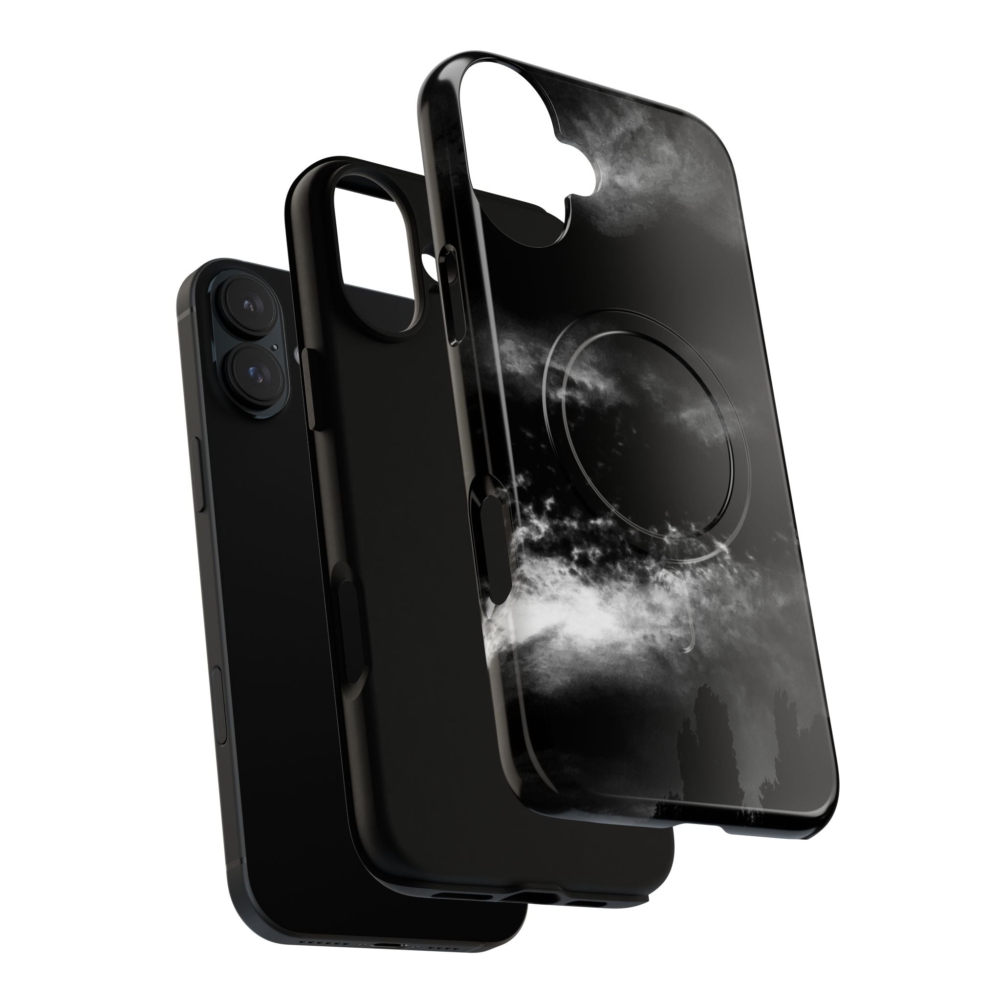 MagSafe Phone Case — Black Storm Cloud Design