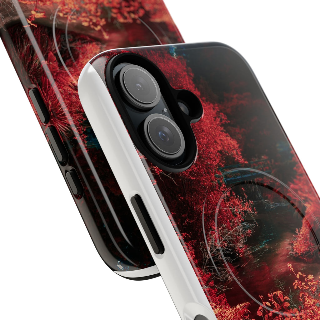 MagSafe Tough Case — Red Forest Abstract Magnetic Phone Cover