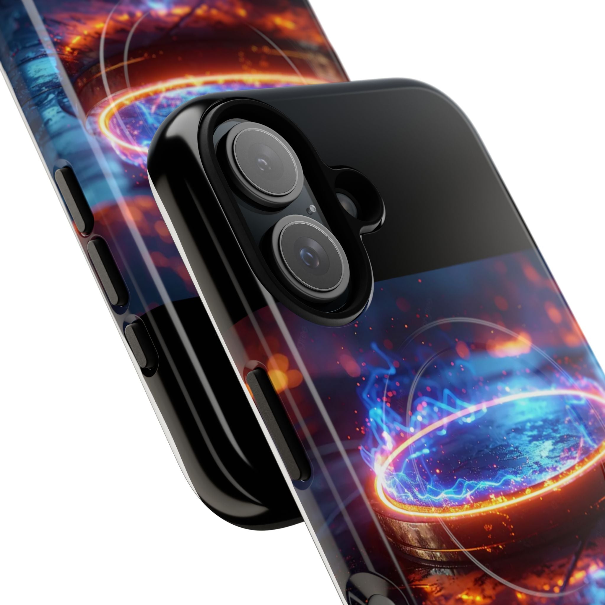 Phone Case - Magnetic Tough Case with Fiery Energy Portal Design