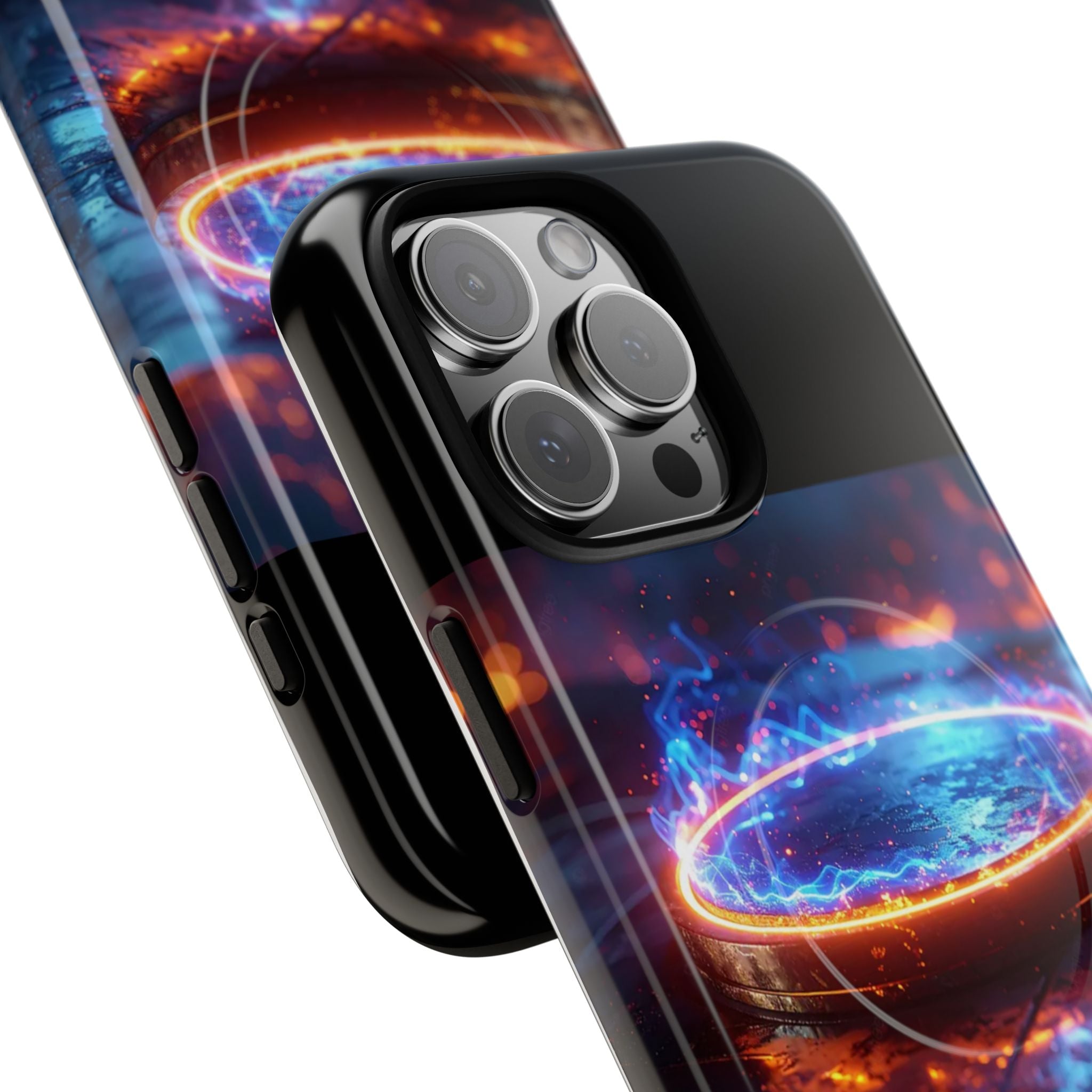 Phone Case - Magnetic Tough Case with Fiery Energy Portal Design