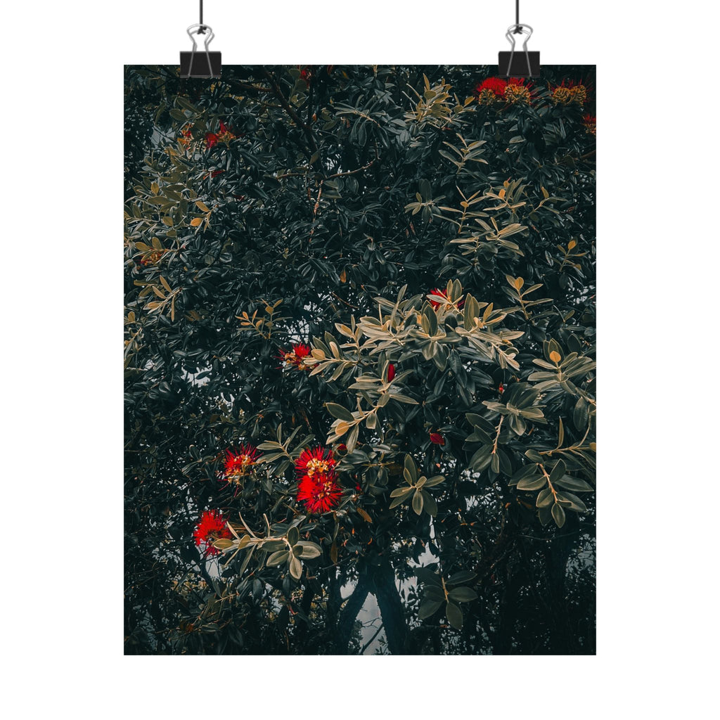 Botanical Wall Poster — Moody Floral Matte Vertical Print