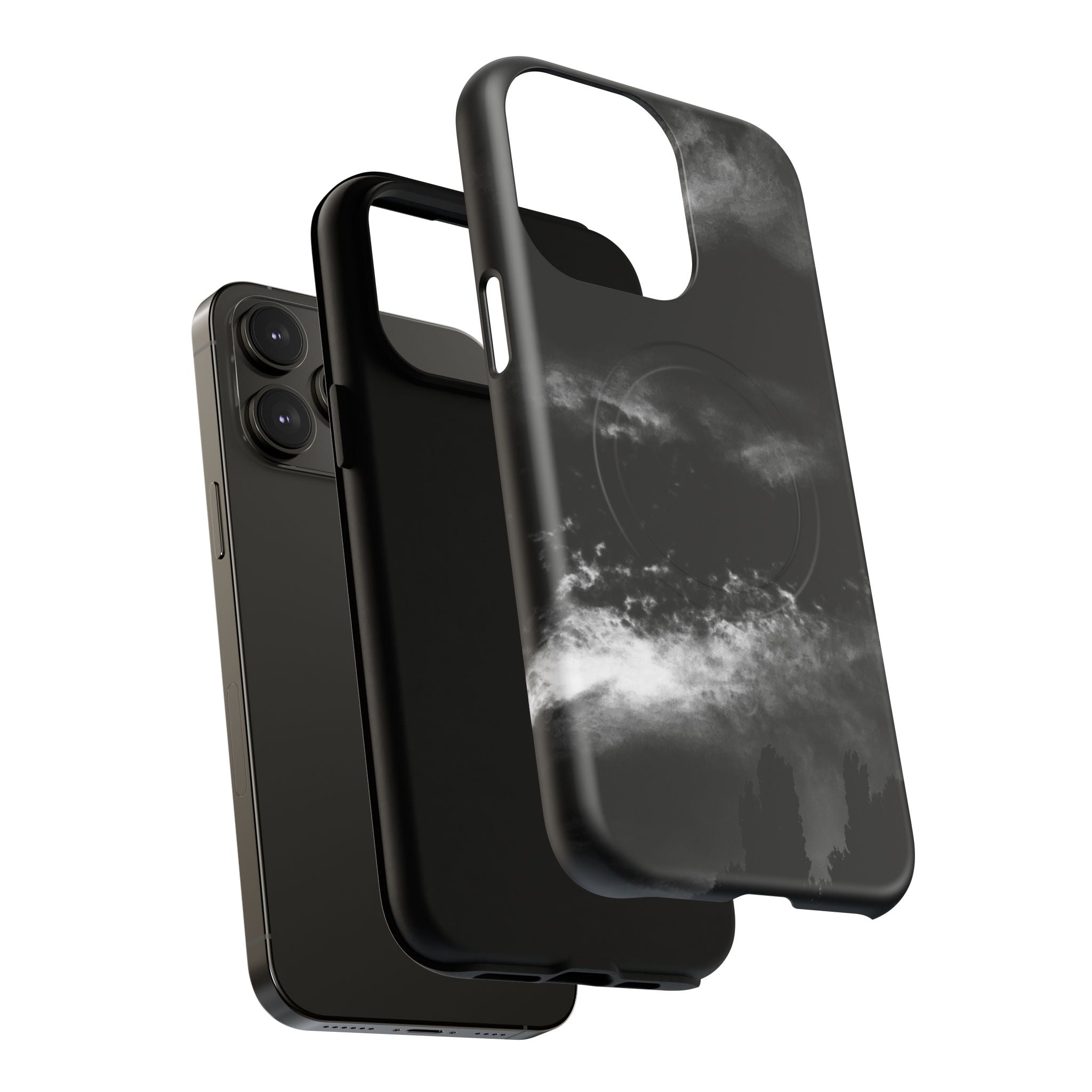 MagSafe Phone Case — Black Storm Cloud Design