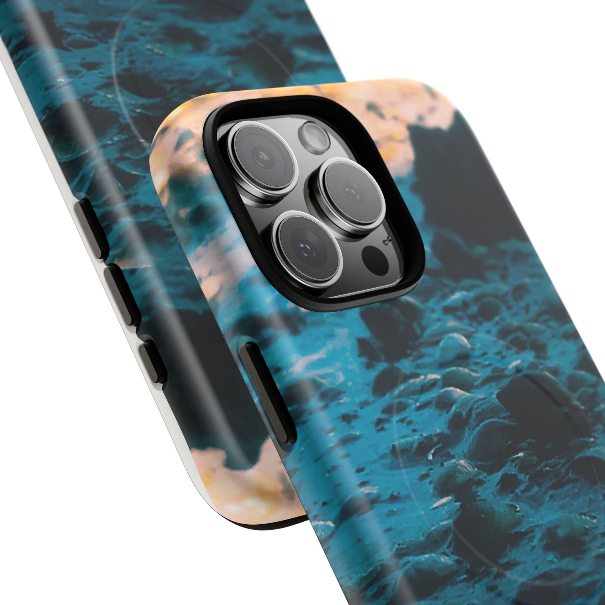 Ocean Waves Tough Magnetic Phone Case — Protective MagSafe-Compatible Sea Print