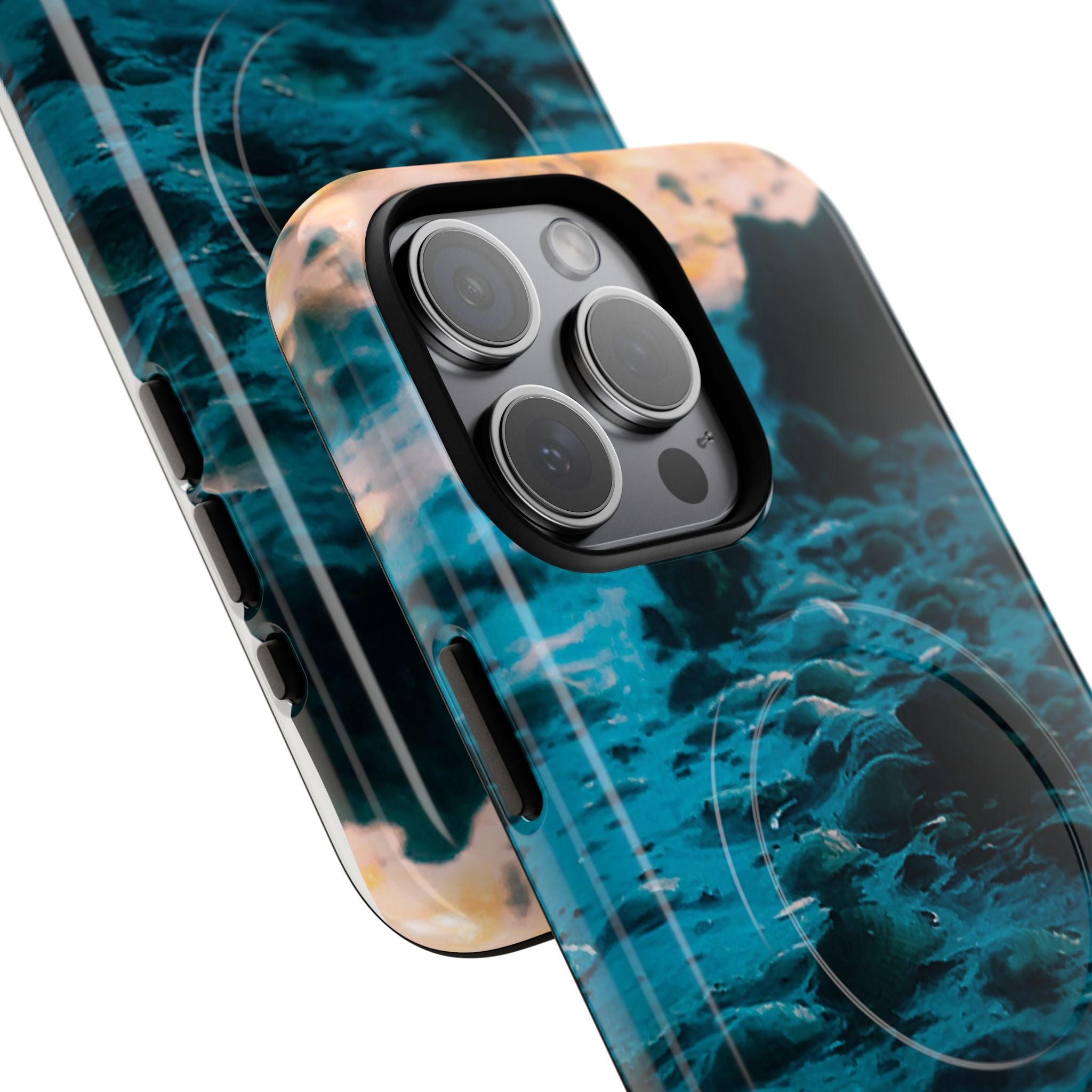 Ocean Waves Tough Magnetic Phone Case — Protective MagSafe-Compatible Sea Print