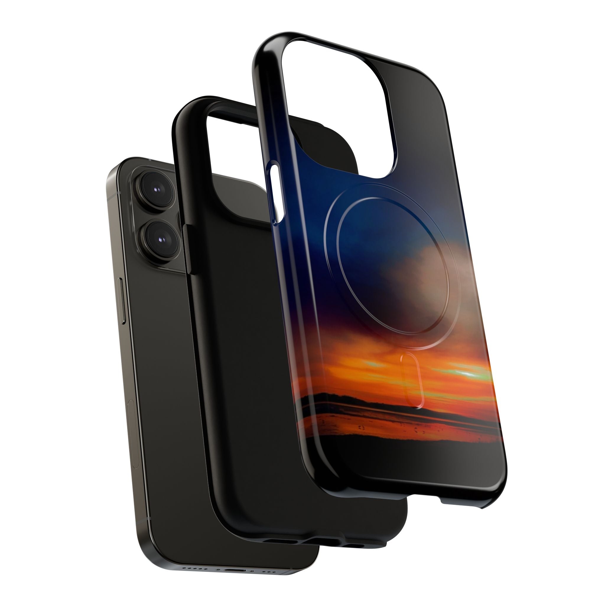 Mangawhai Sunset Magnetic Phone Case — New Zealand Coastal Sunset Design