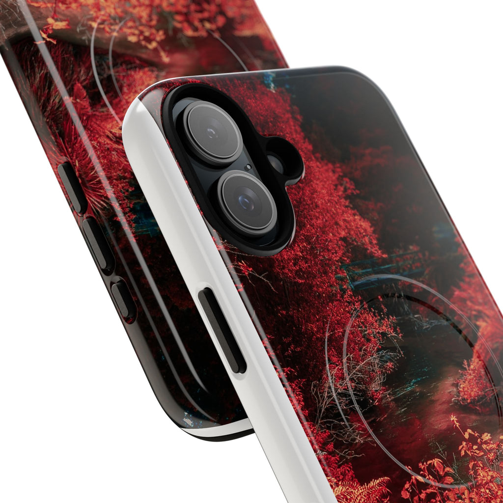 MagSafe Tough Case — Red Forest Abstract Magnetic Phone Cover