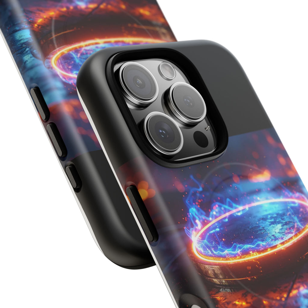 Phone Case - Magnetic Tough Case with Fiery Energy Portal Design