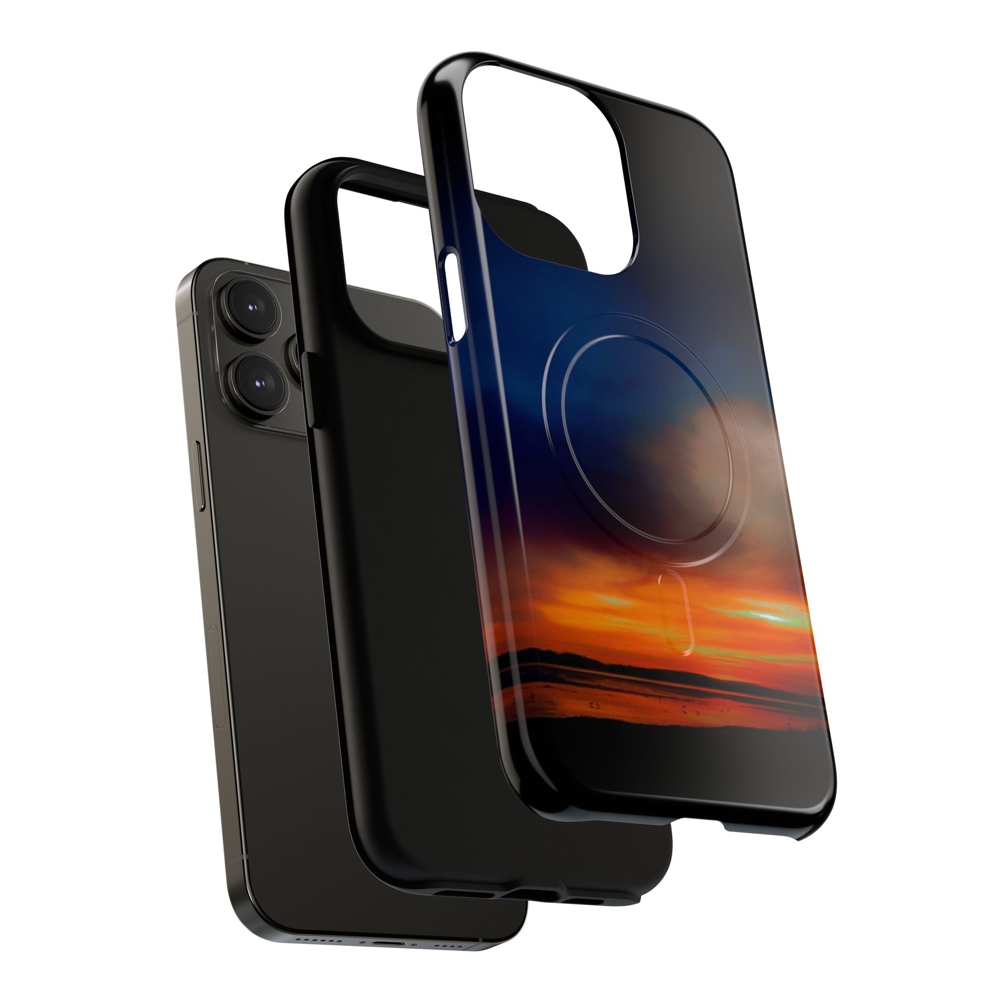 Mangawhai Sunset Magnetic Phone Case — New Zealand Coastal Sunset Design