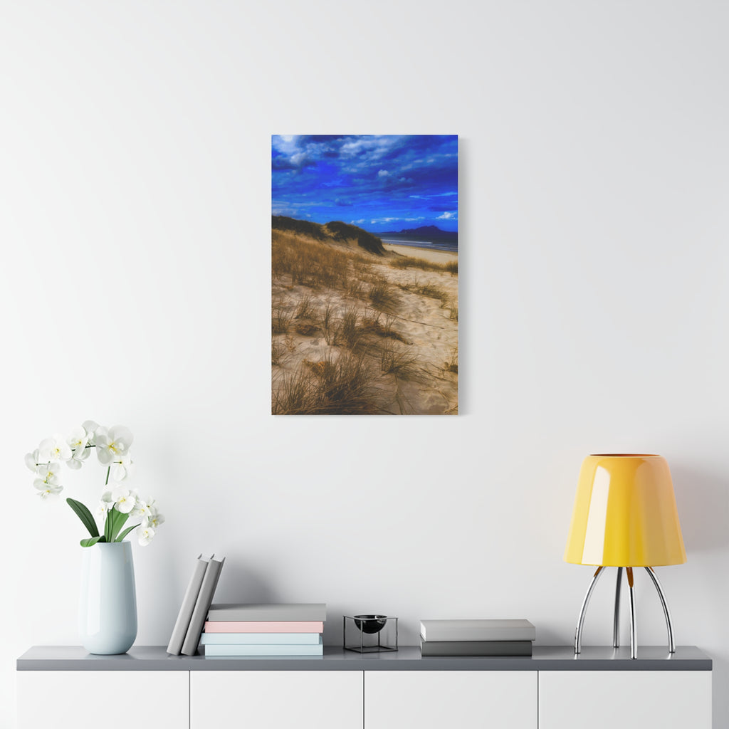 Beach Dunes Canvas Wall Art — Coastal Landscape Canvas Print