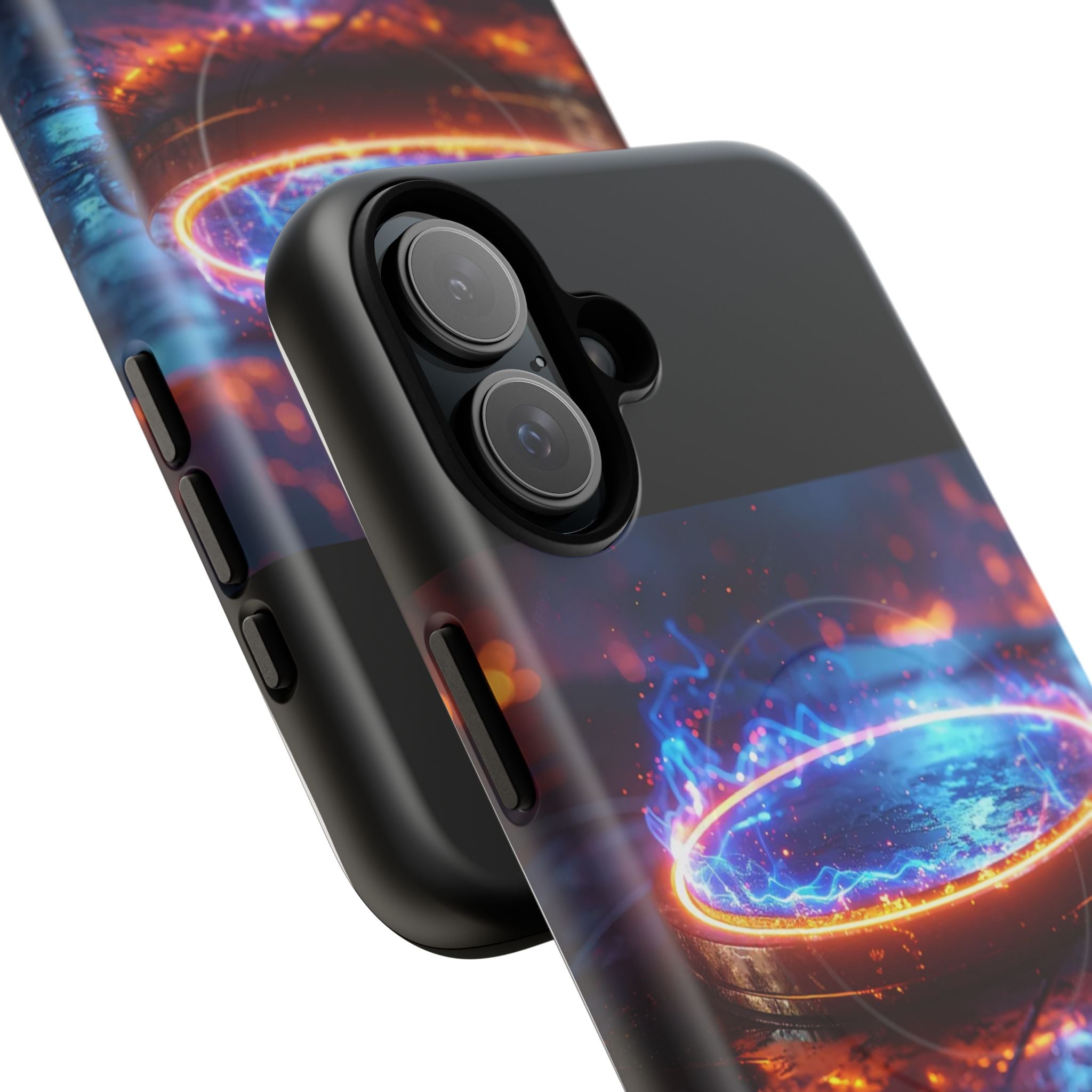 Phone Case - Magnetic Tough Case with Fiery Energy Portal Design