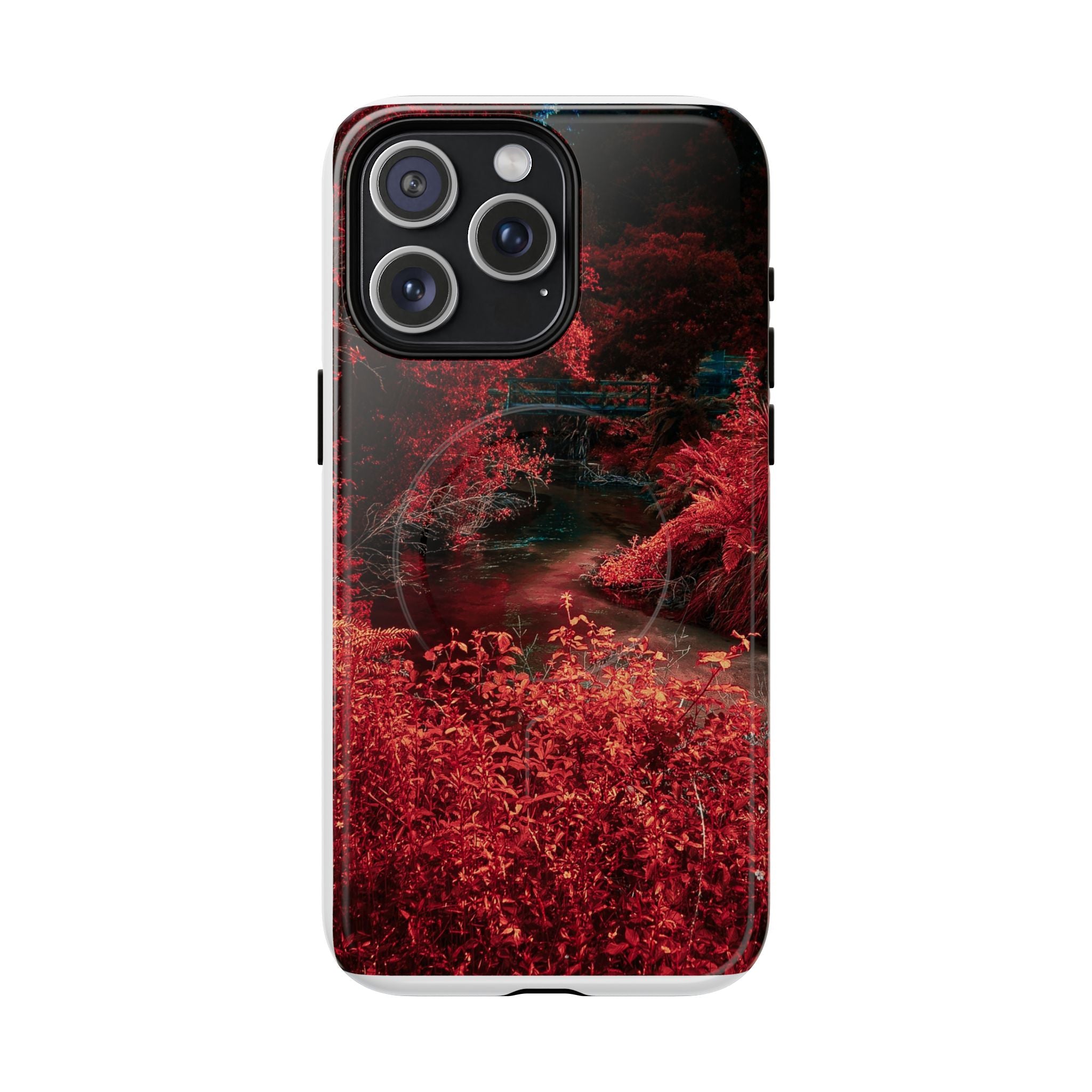 MagSafe Tough Case — Red Forest Abstract Magnetic Phone Cover