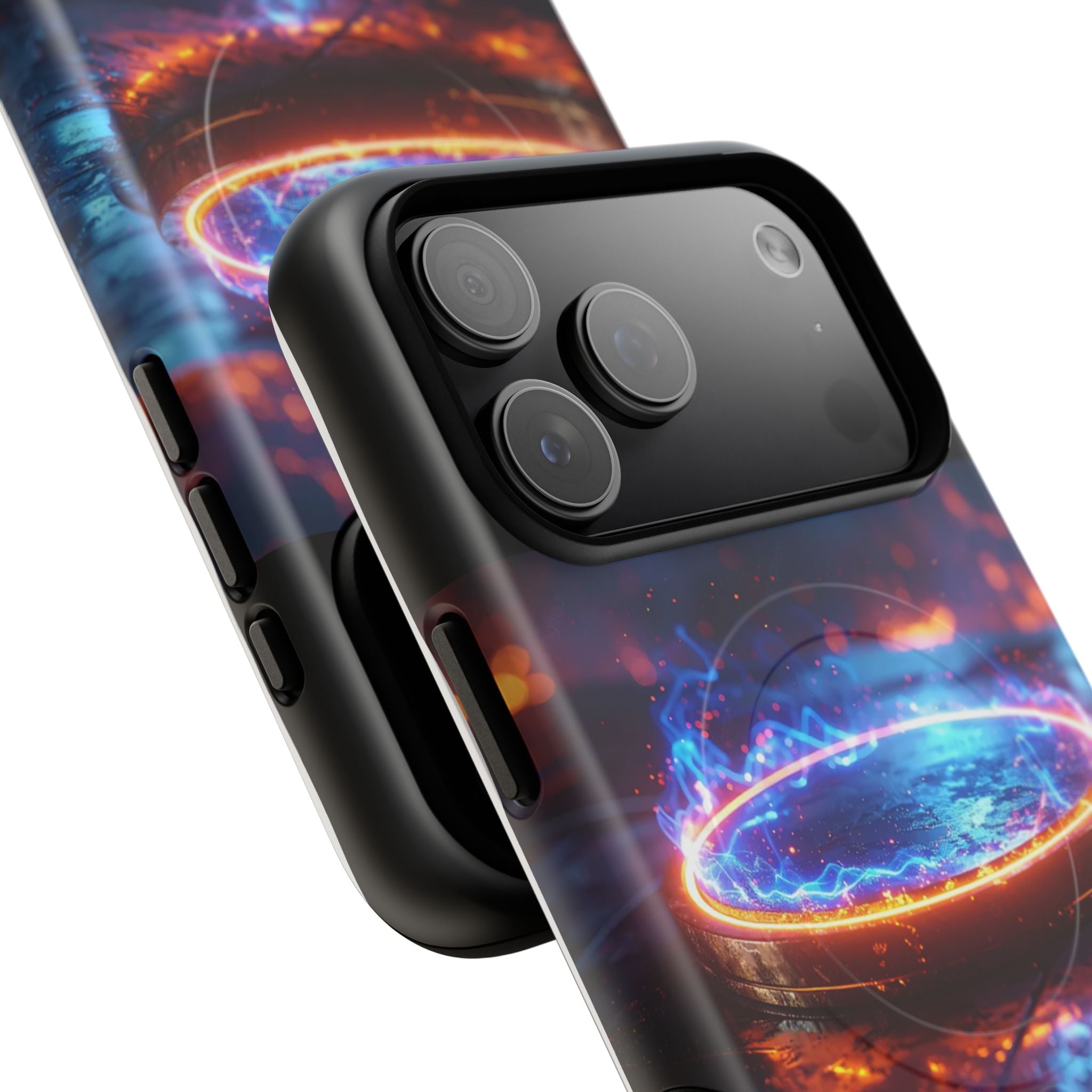 Phone Case - Magnetic Tough Case with Fiery Energy Portal Design
