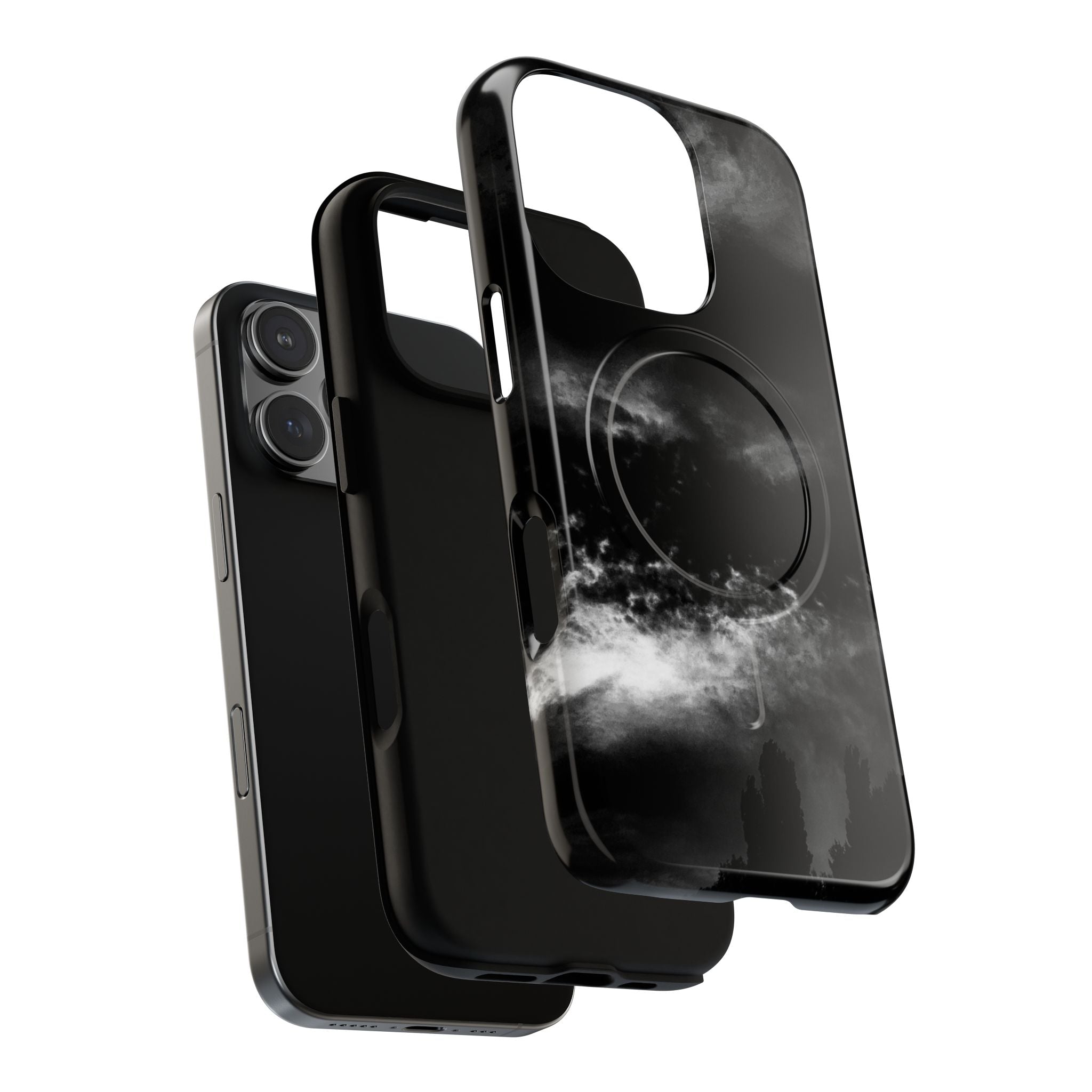 MagSafe Phone Case — Black Storm Cloud Design