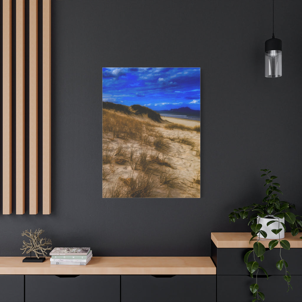 Beach Dunes Canvas Wall Art — Coastal Landscape Canvas Print