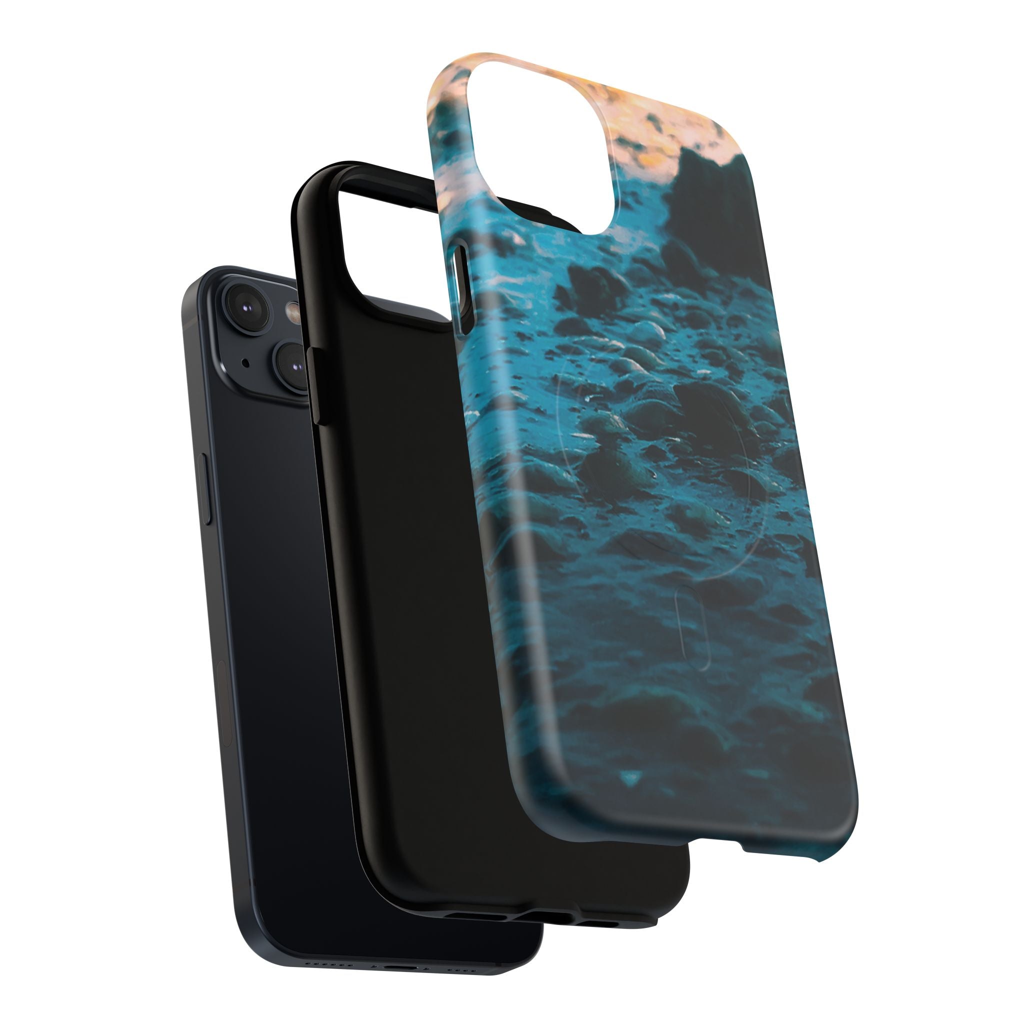 Ocean Waves Tough Magnetic Phone Case — Protective MagSafe-Compatible Sea Print