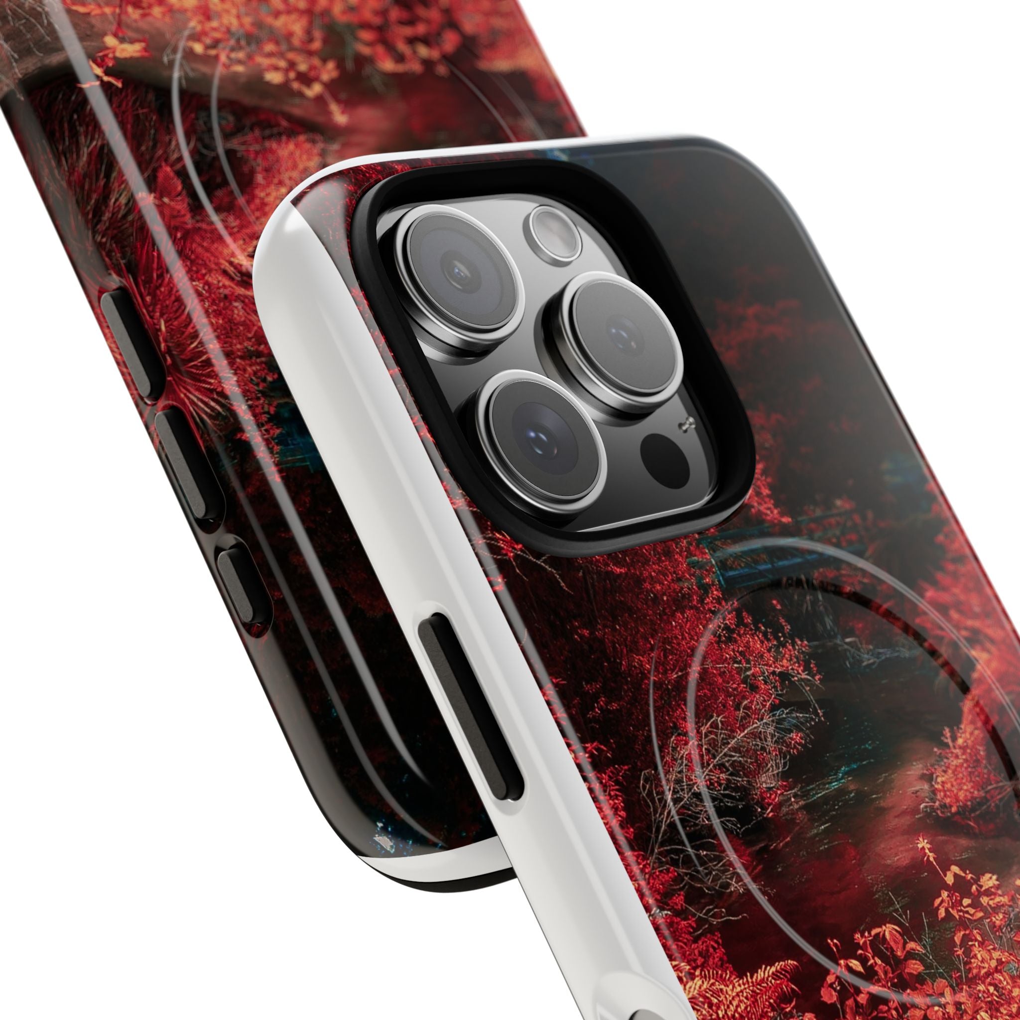 MagSafe Tough Case — Red Forest Abstract Magnetic Phone Cover