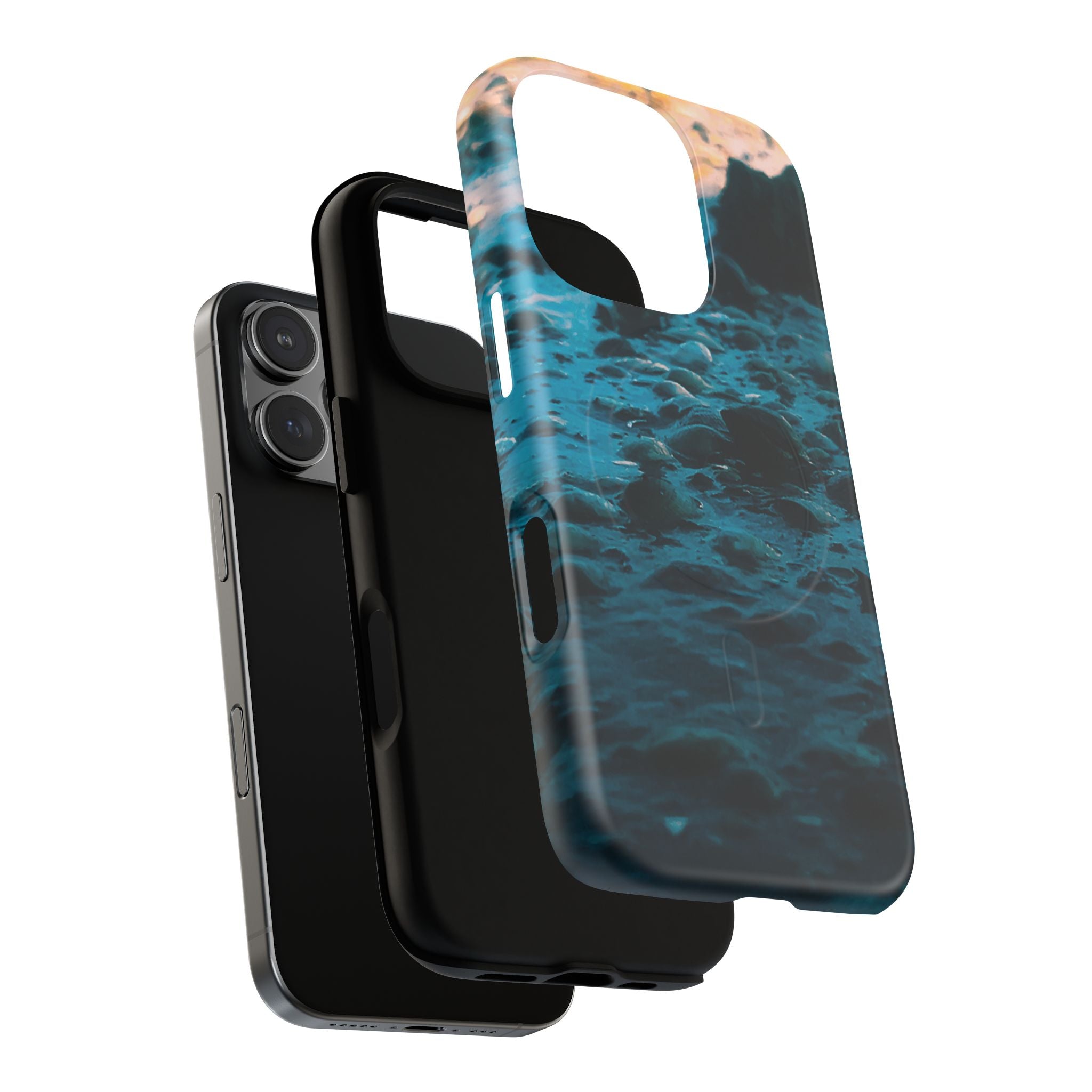 Ocean Waves Tough Magnetic Phone Case — Protective MagSafe-Compatible Sea Print