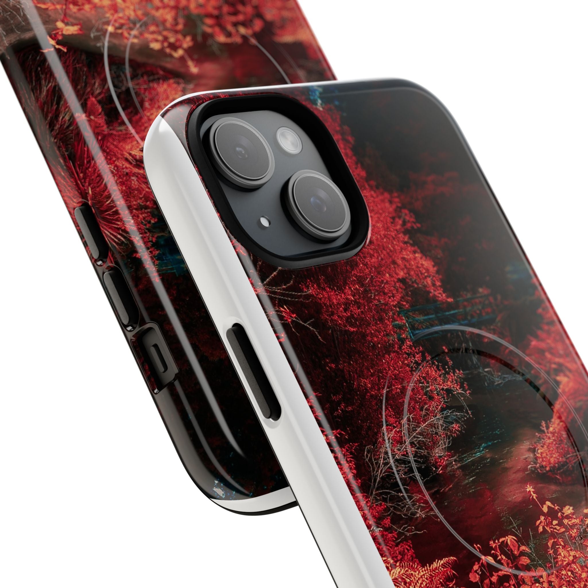 MagSafe Tough Case — Red Forest Abstract Magnetic Phone Cover