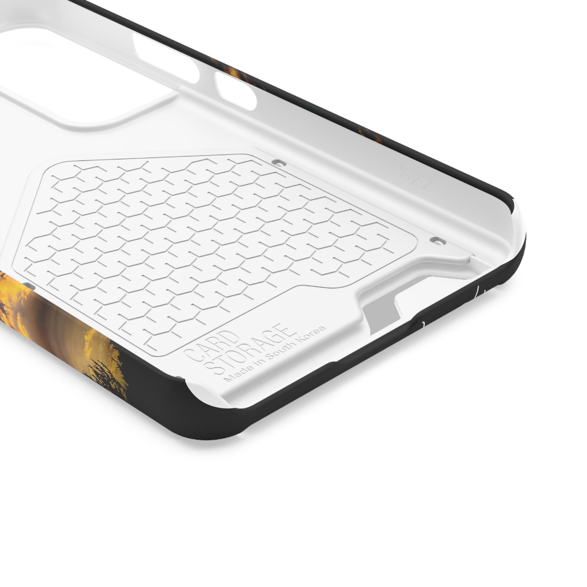 Sunset Sky Phone Case with Card Holder — Scenic Evening Landscape Wallet Case