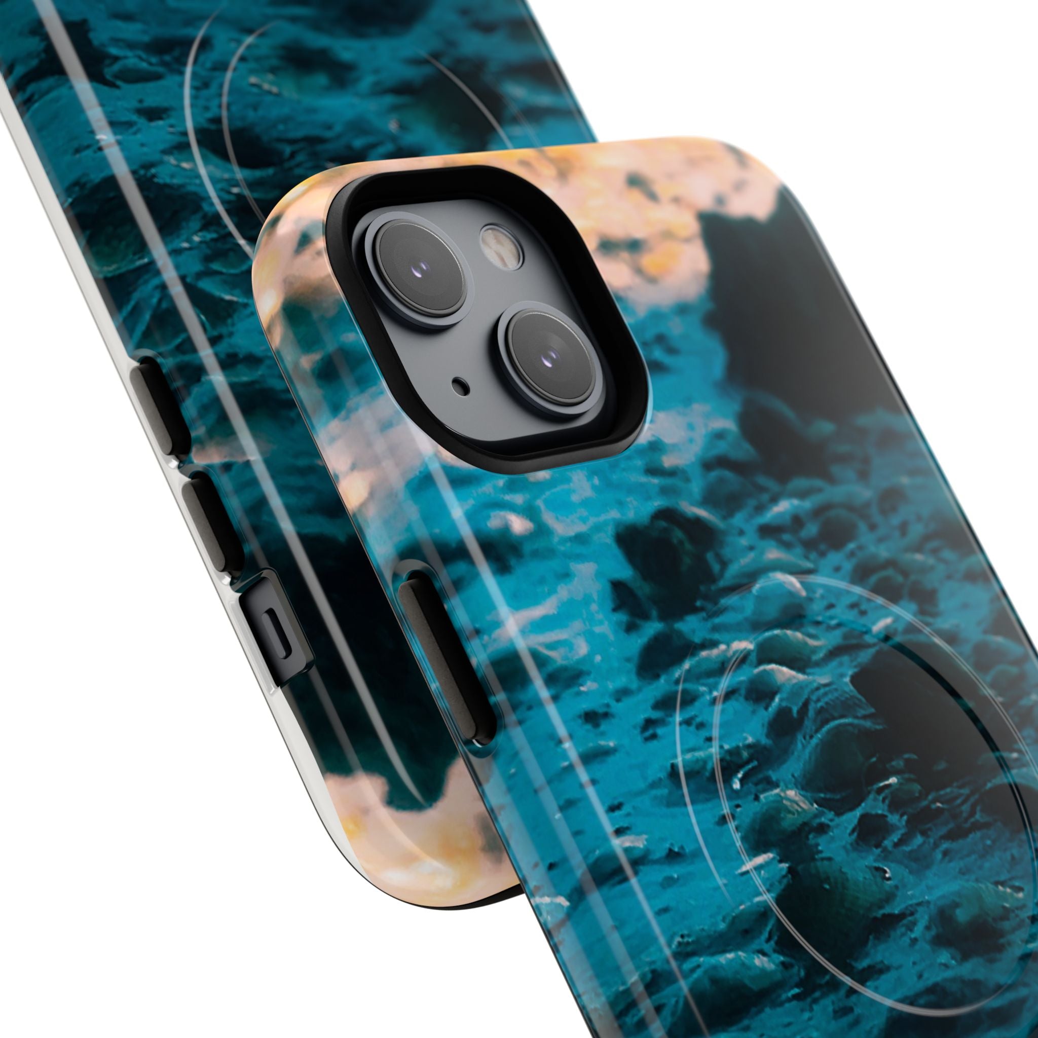 Ocean Waves Tough Magnetic Phone Case — Protective MagSafe-Compatible Sea Print