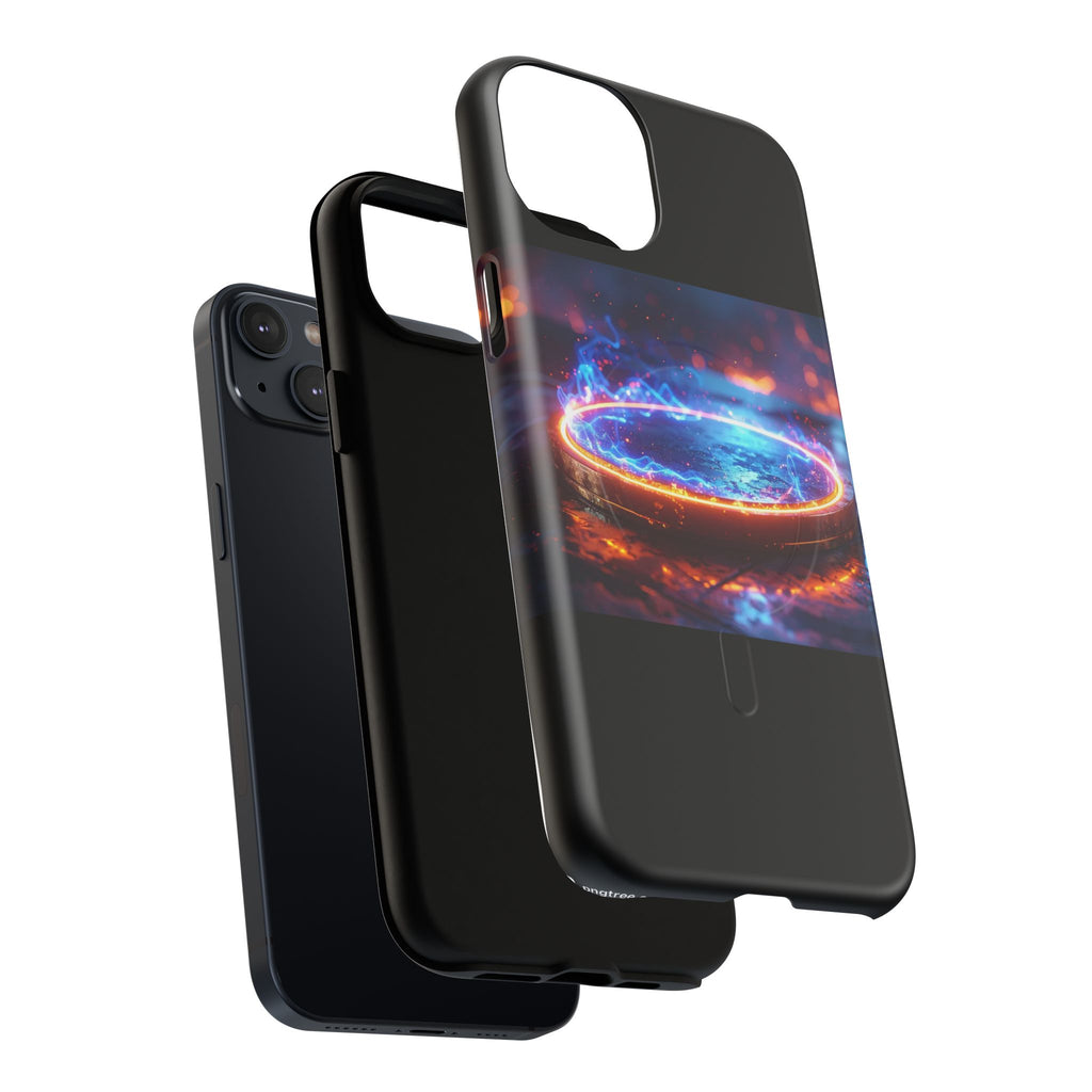 Phone Case - Magnetic Tough Case with Fiery Energy Portal Design