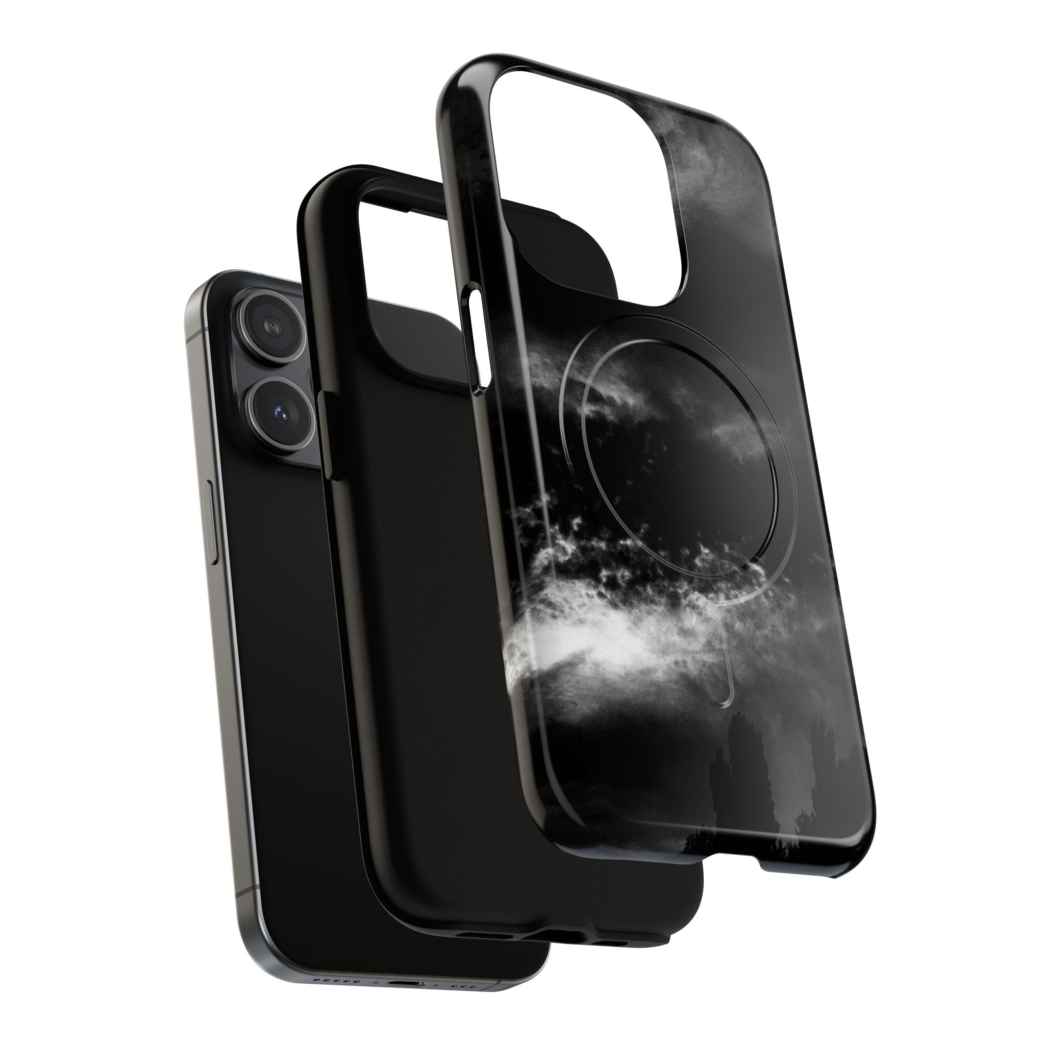 MagSafe Phone Case — Black Storm Cloud Design