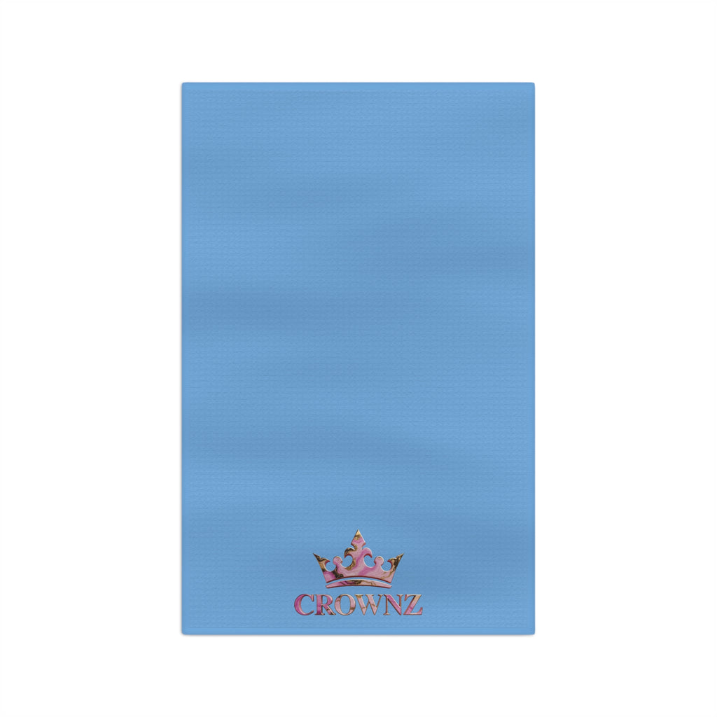 Microfiber Tea Towel — Blue Crown Design (CROWNZ)