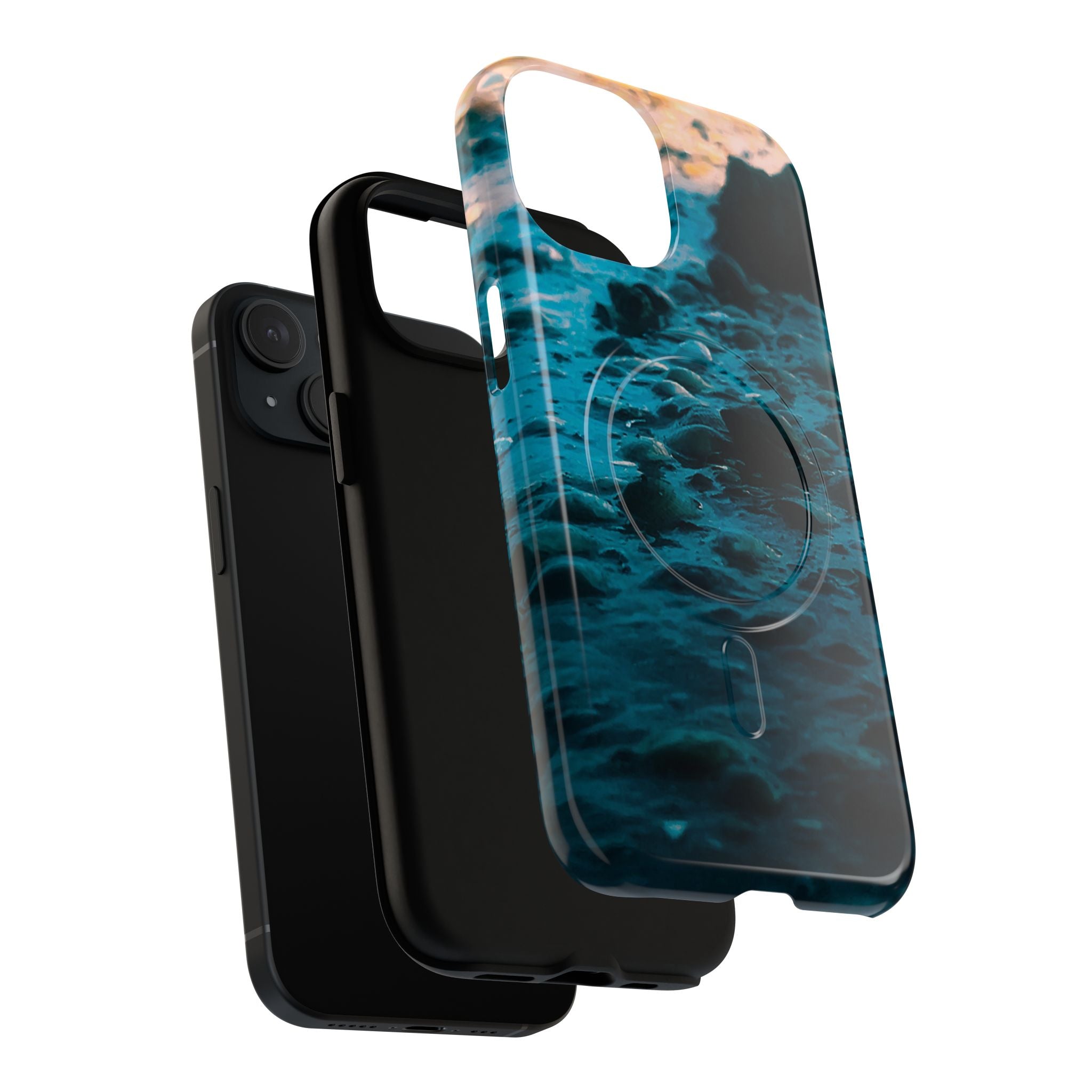 Ocean Waves Tough Magnetic Phone Case — Protective MagSafe-Compatible Sea Print