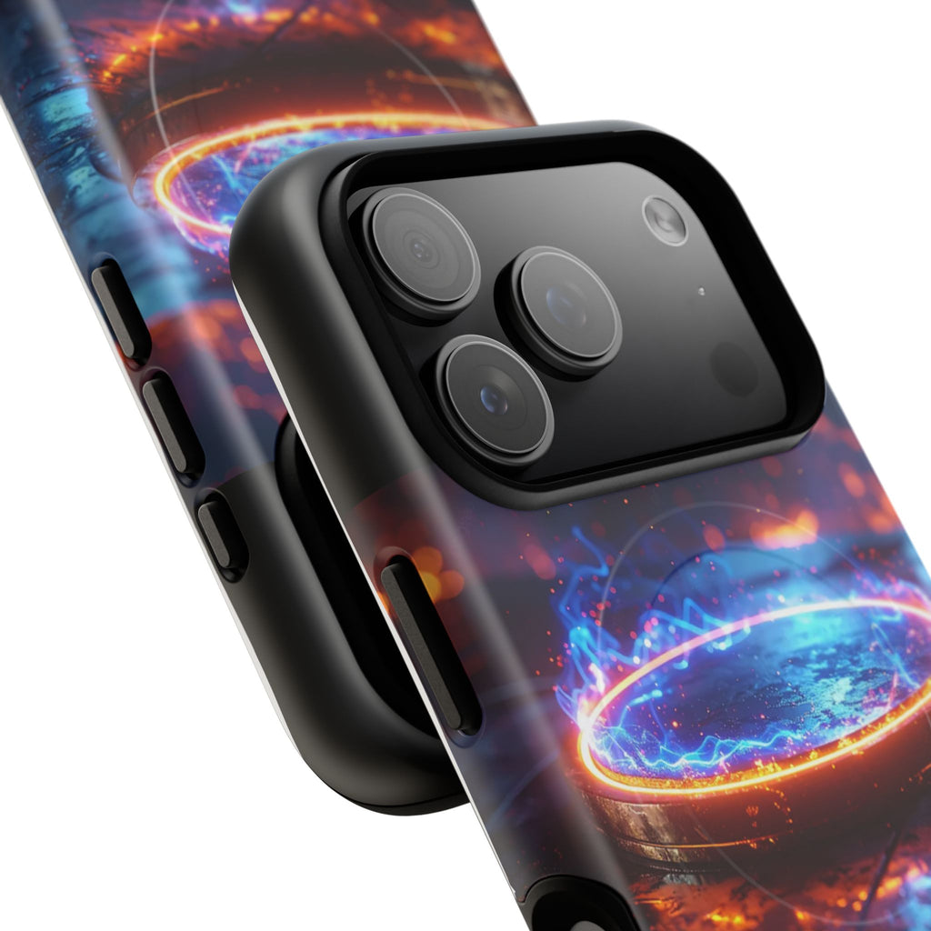 Phone Case - Magnetic Tough Case with Fiery Energy Portal Design
