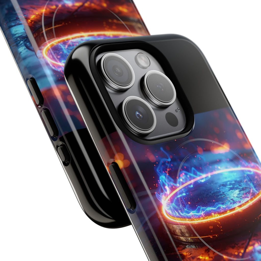 Phone Case - Magnetic Tough Case with Fiery Energy Portal Design