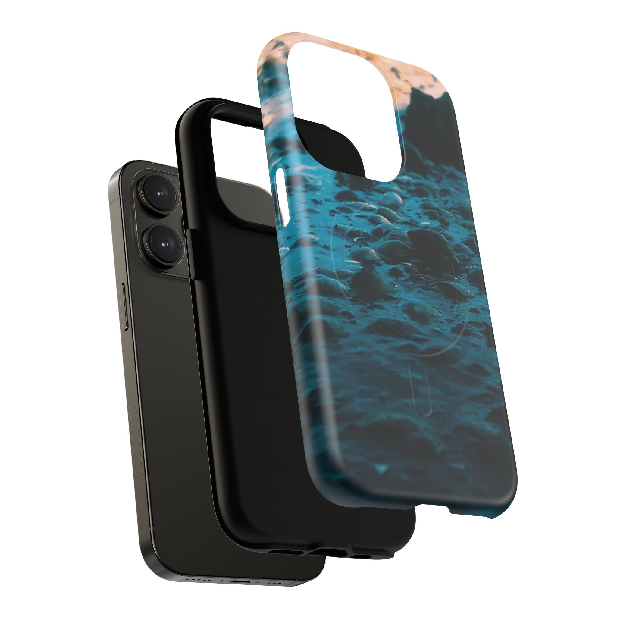 Ocean Waves Tough Magnetic Phone Case — Protective MagSafe-Compatible Sea Print