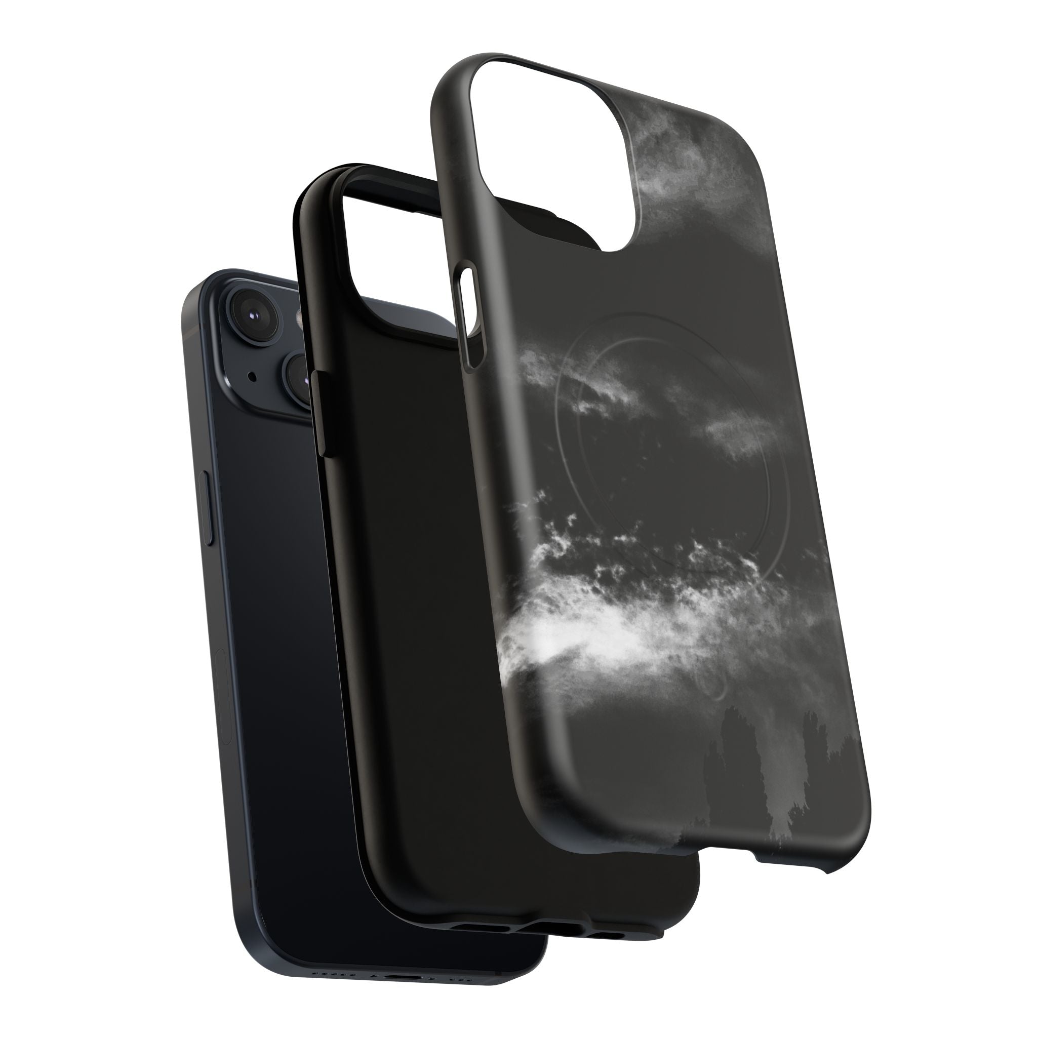 MagSafe Phone Case — Black Storm Cloud Design